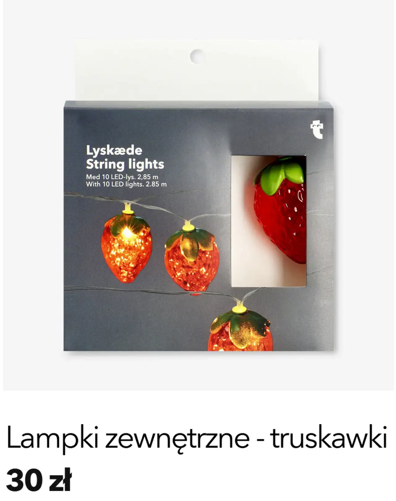 Lampki zewnętrzne - truskawki