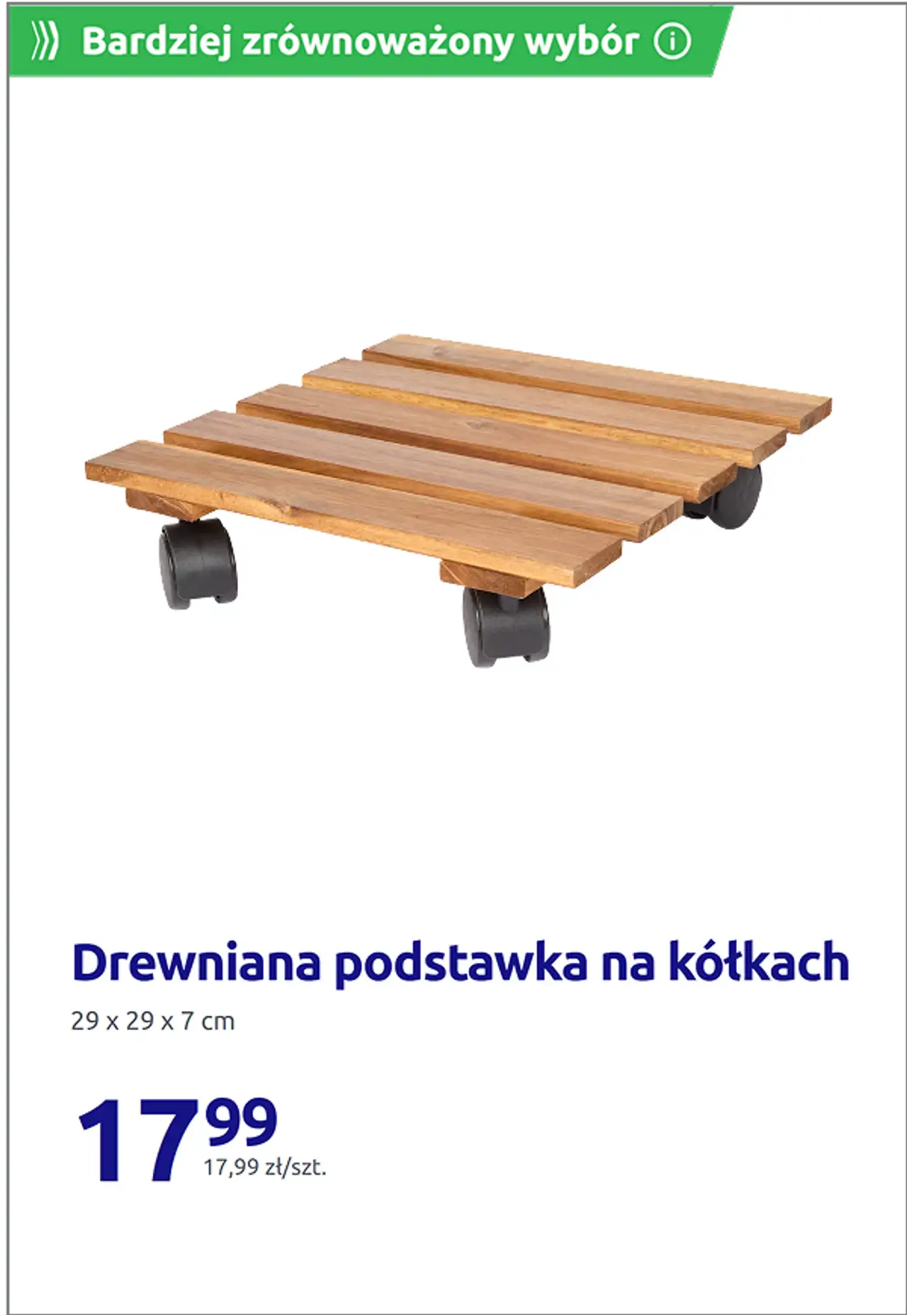 Drewniana podstawka na kółkach