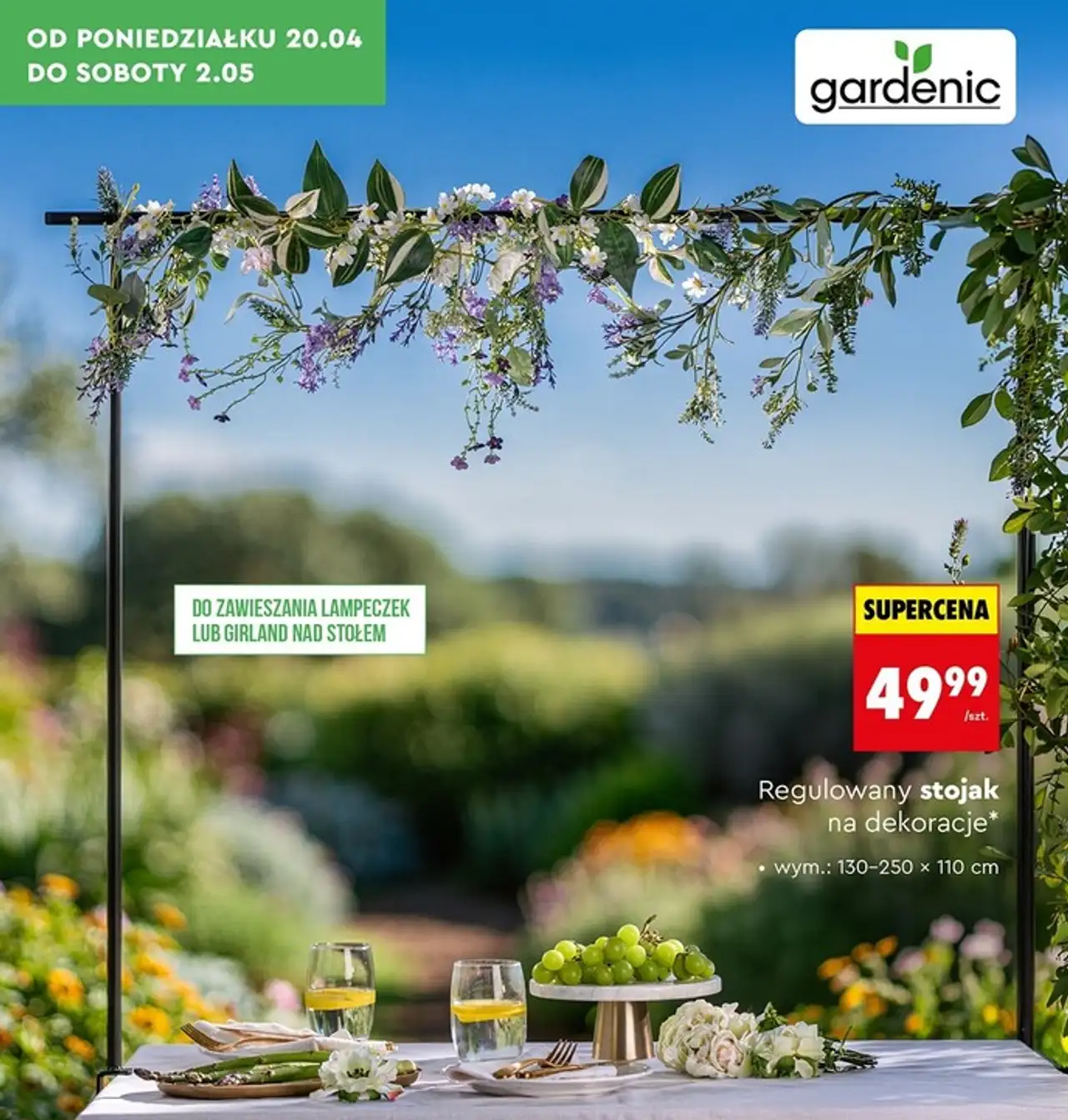 Regulowany stojak na dekoracje*