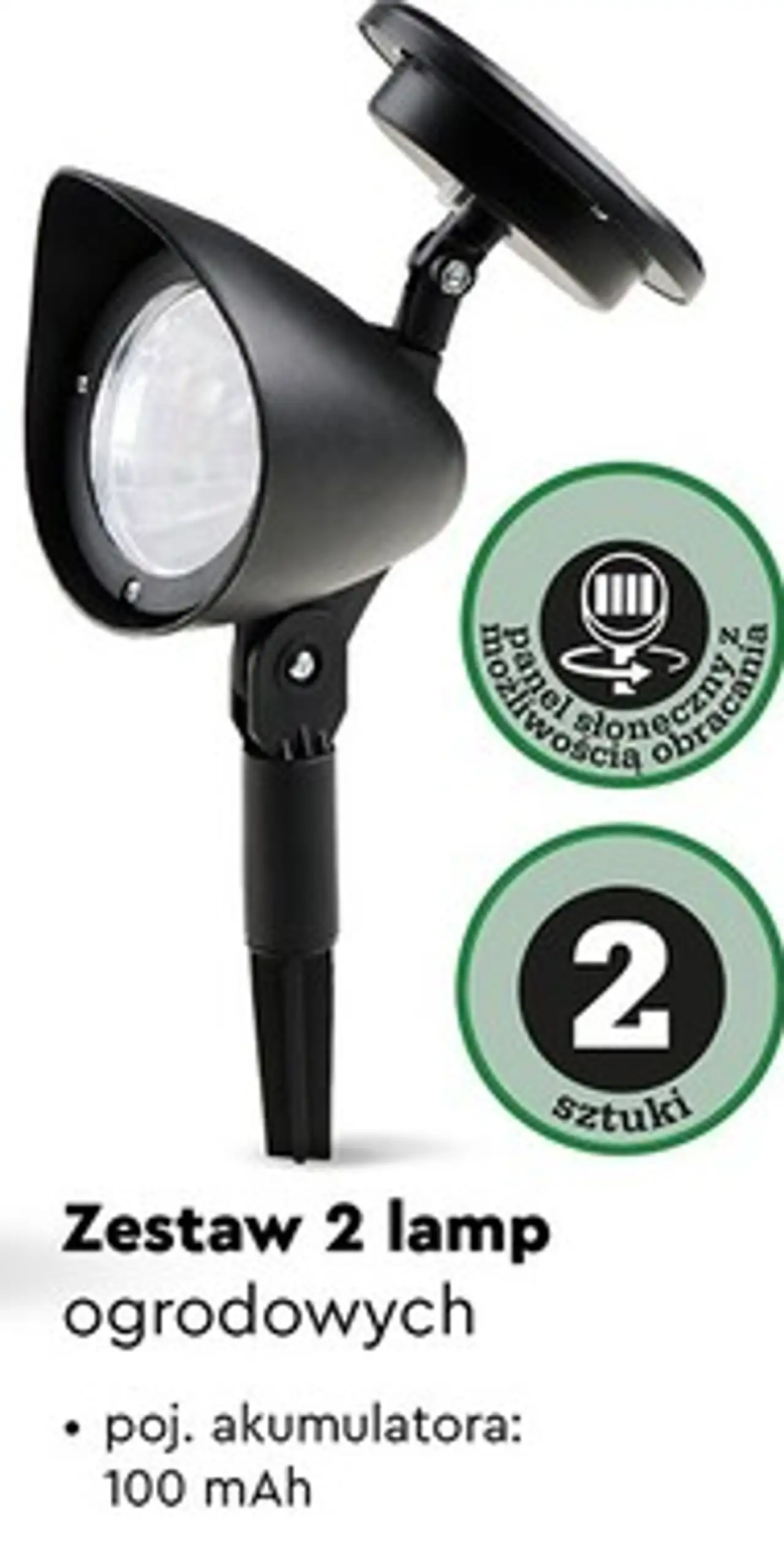 gardenic Zestaw 2 lamp ogrodowych