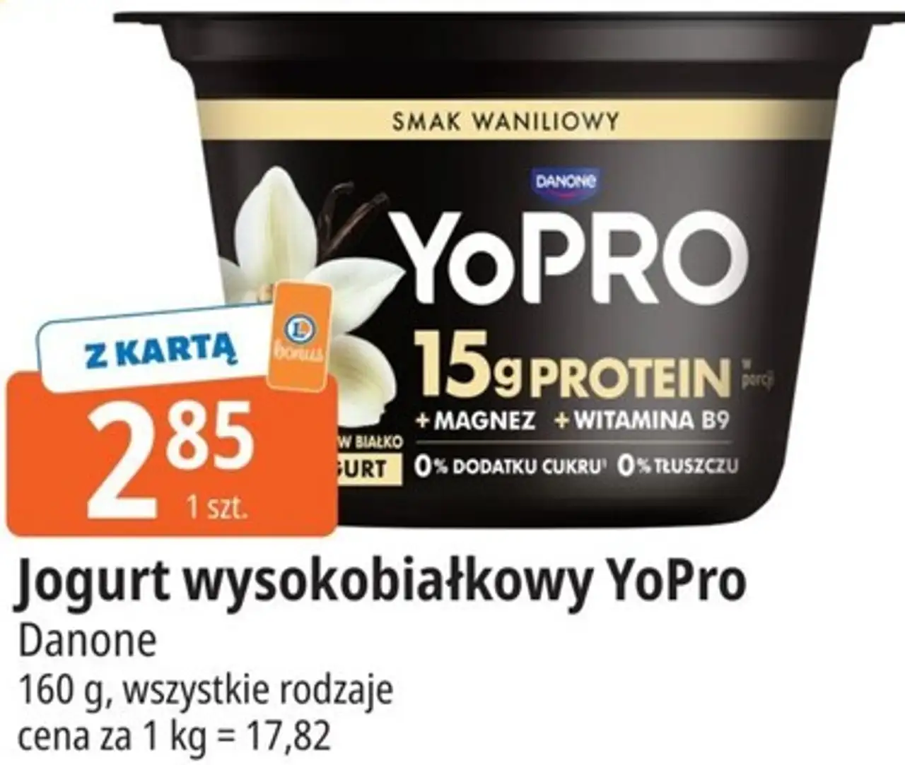 Jogurt wysokobiałkowy YoPro Danone 160 g