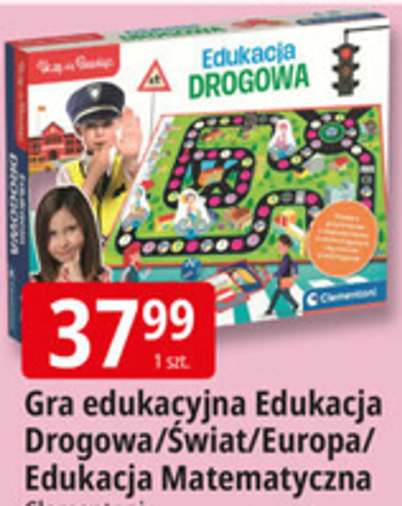 Gra edukacyjna Edukacja Drogowa/Świat/Europa/Edukacja Matematyczna Clementoni