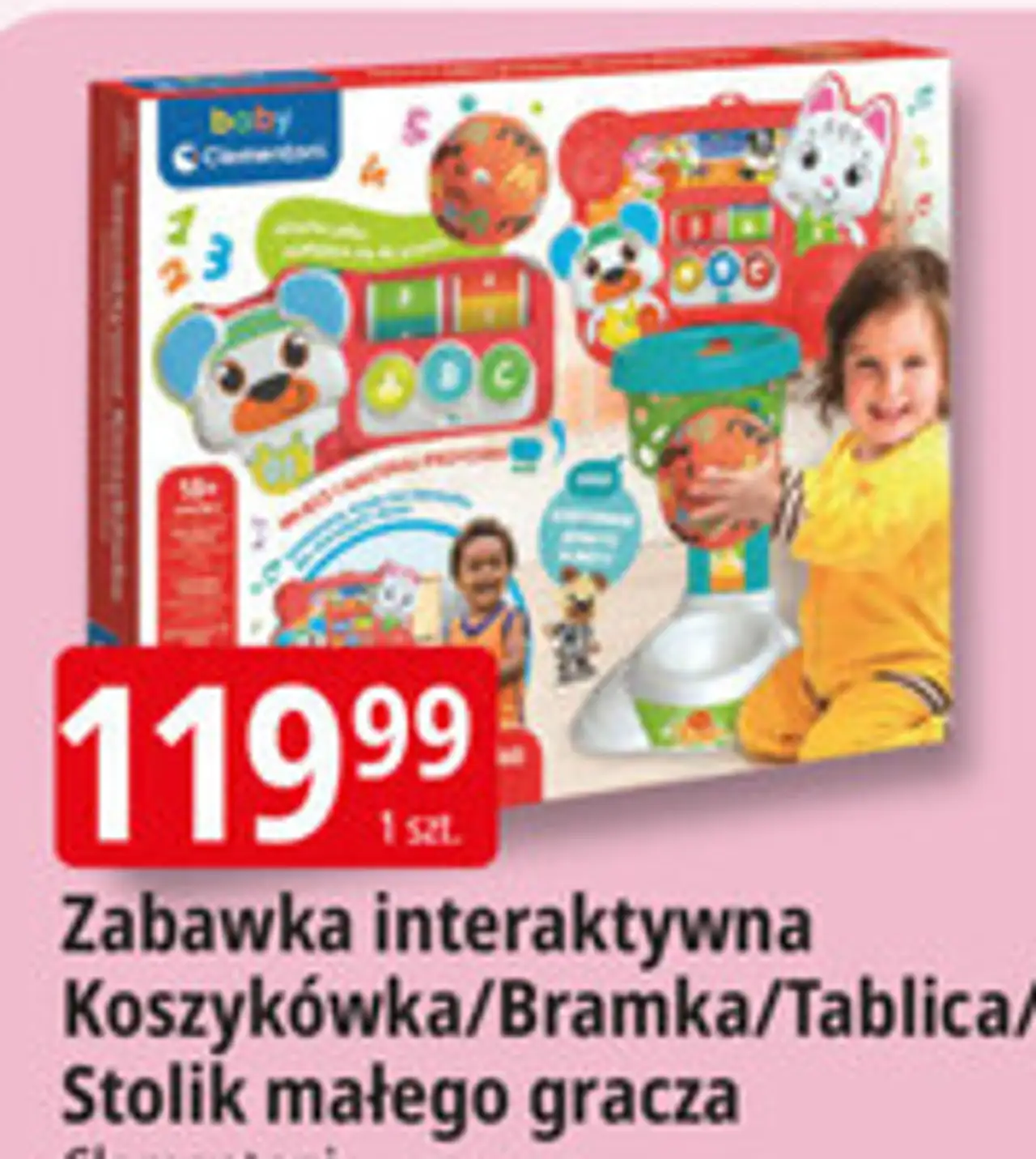 Zabawka interaktywna Koszykówka/Bramka/Tablica/Stolik małego gracza Clementoni