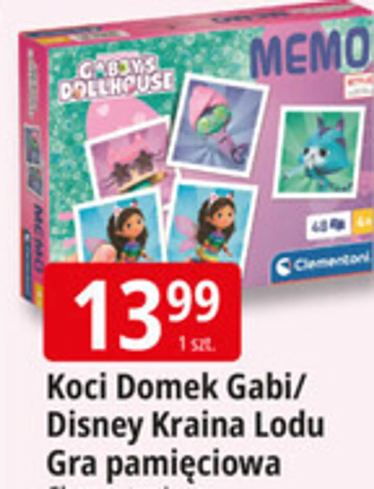 Koci Domek Gabi/Disney Kraina Lodu Gra pamięciowa Clementoni