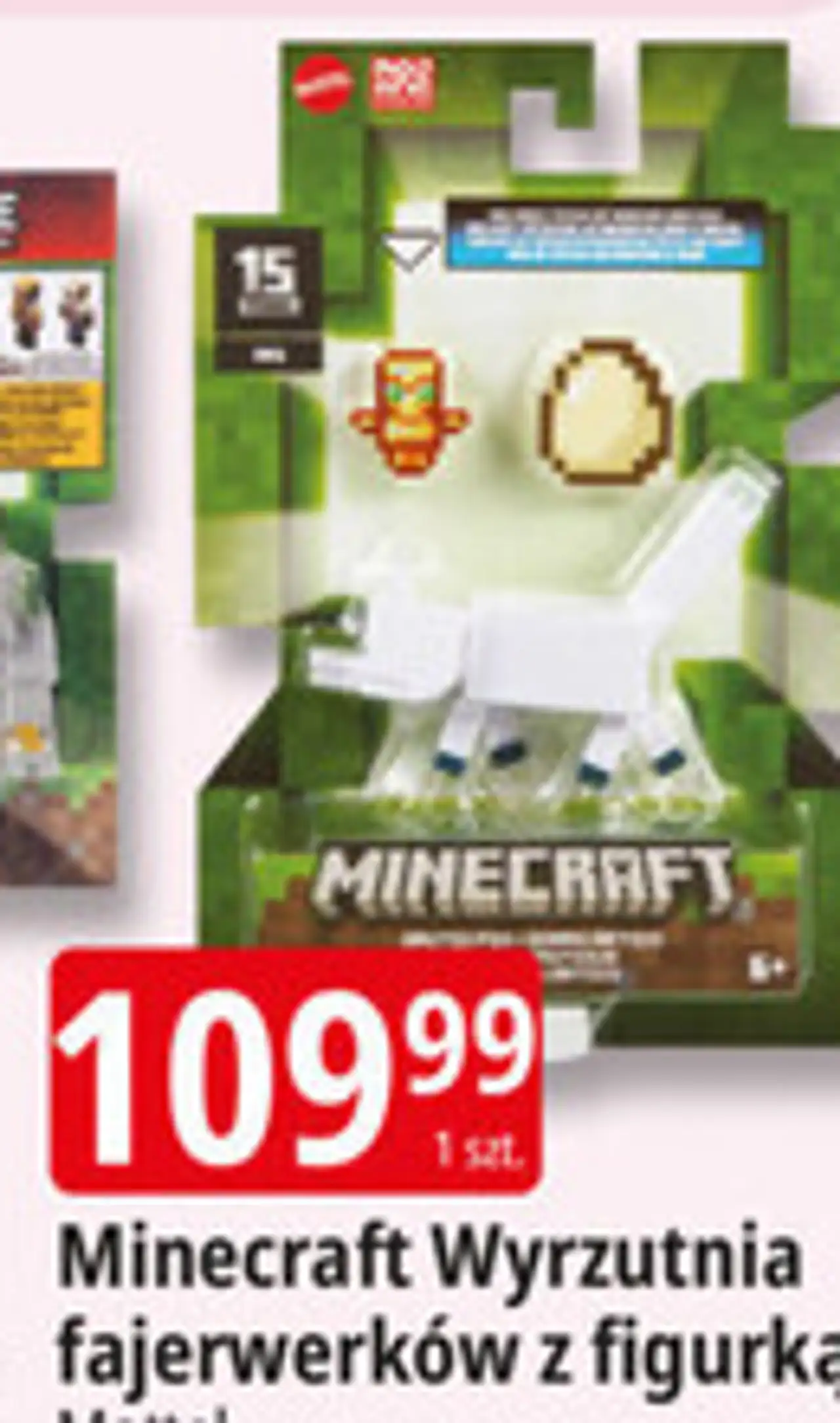 Minecraft Wyrzutnia fajerwerków z figurką Mattel