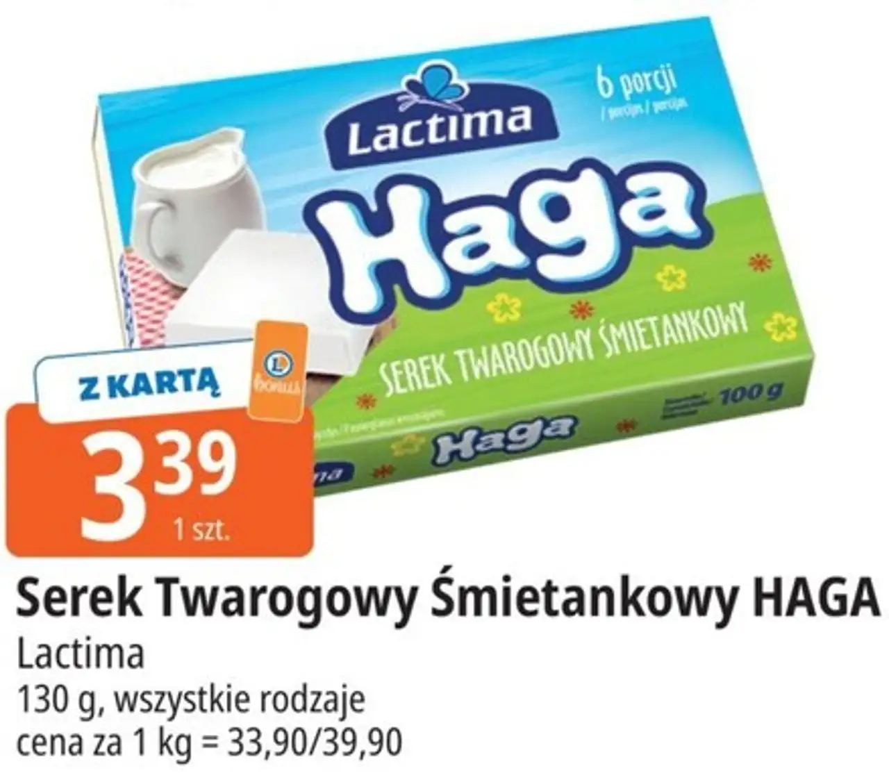 Serek Twarogowy Śmietankowy HAGA Lactima