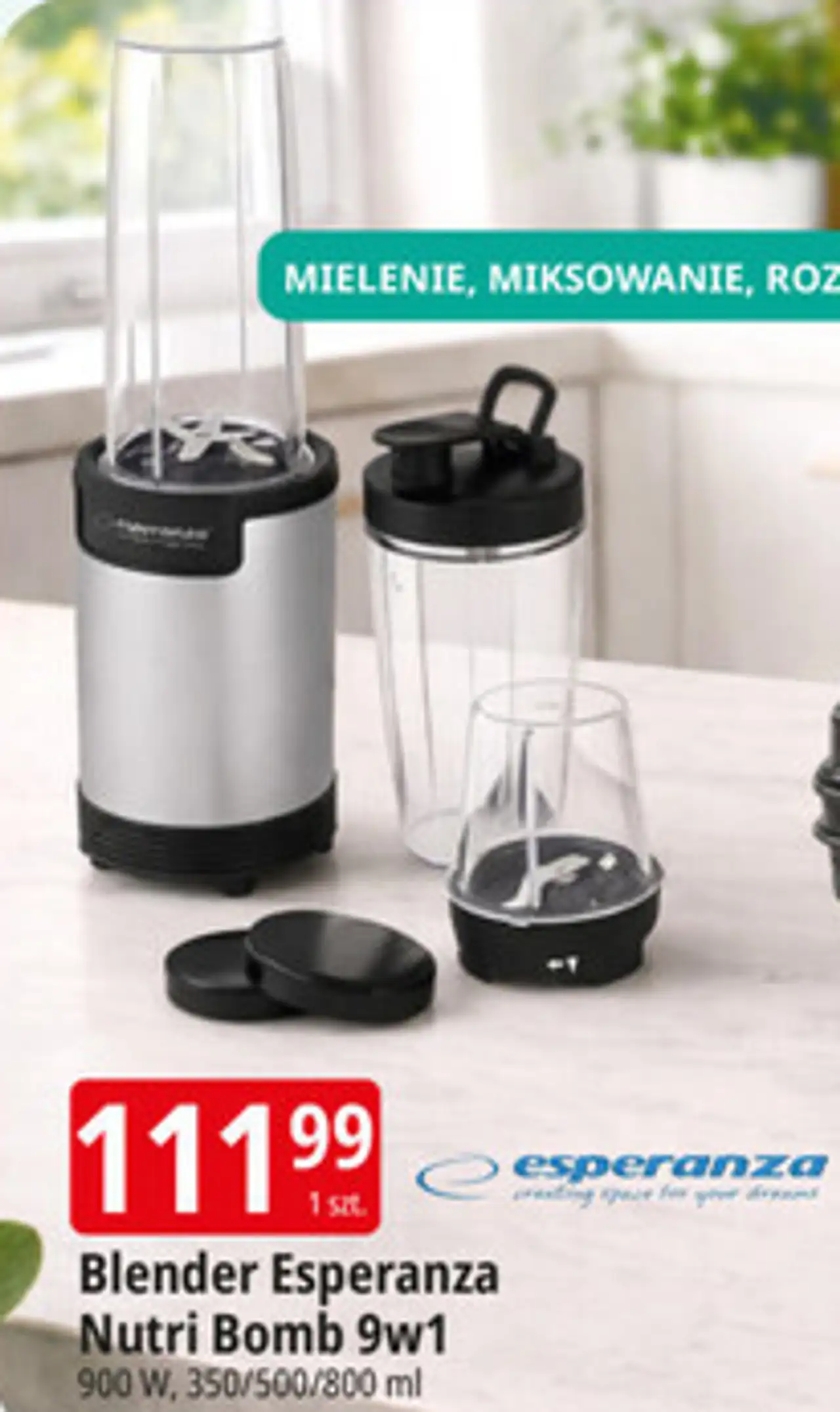 Blender Esperanza Nutri Bomb 9w1