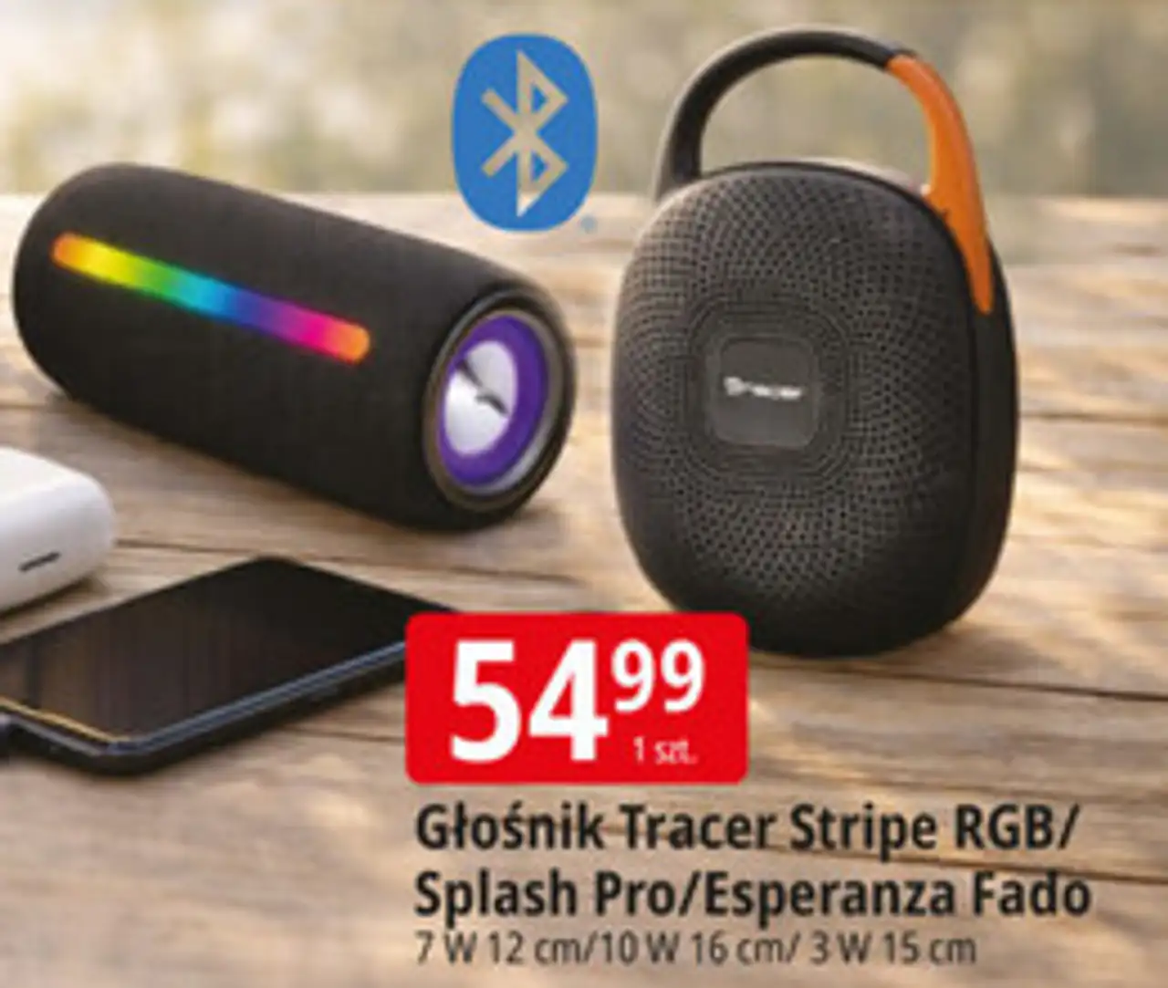 Głośnik Tracer Stripe RGB / Splash Pro / Esperanza Fado