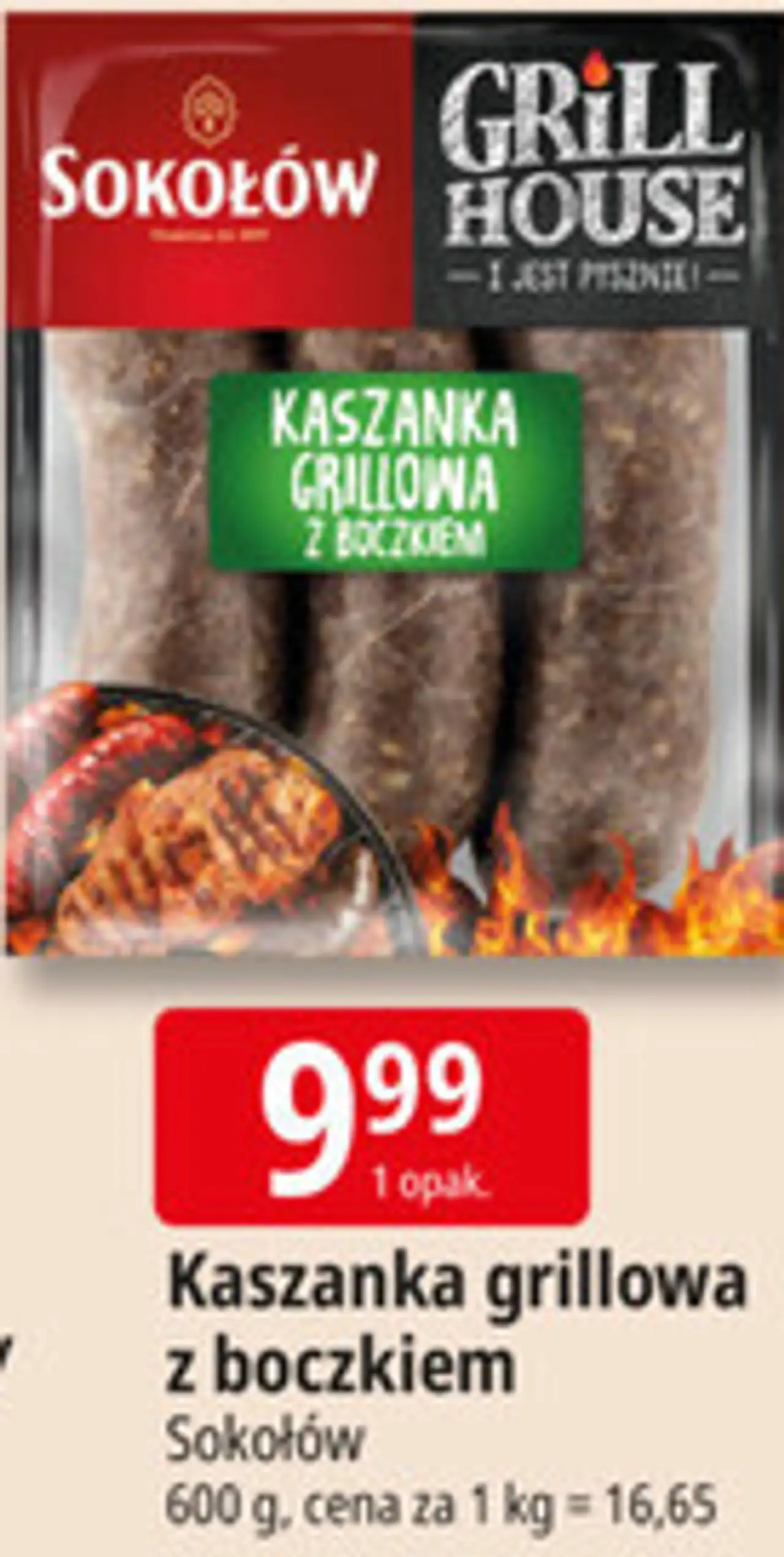 Kaszanka grillowa z boczkiem Sokołów