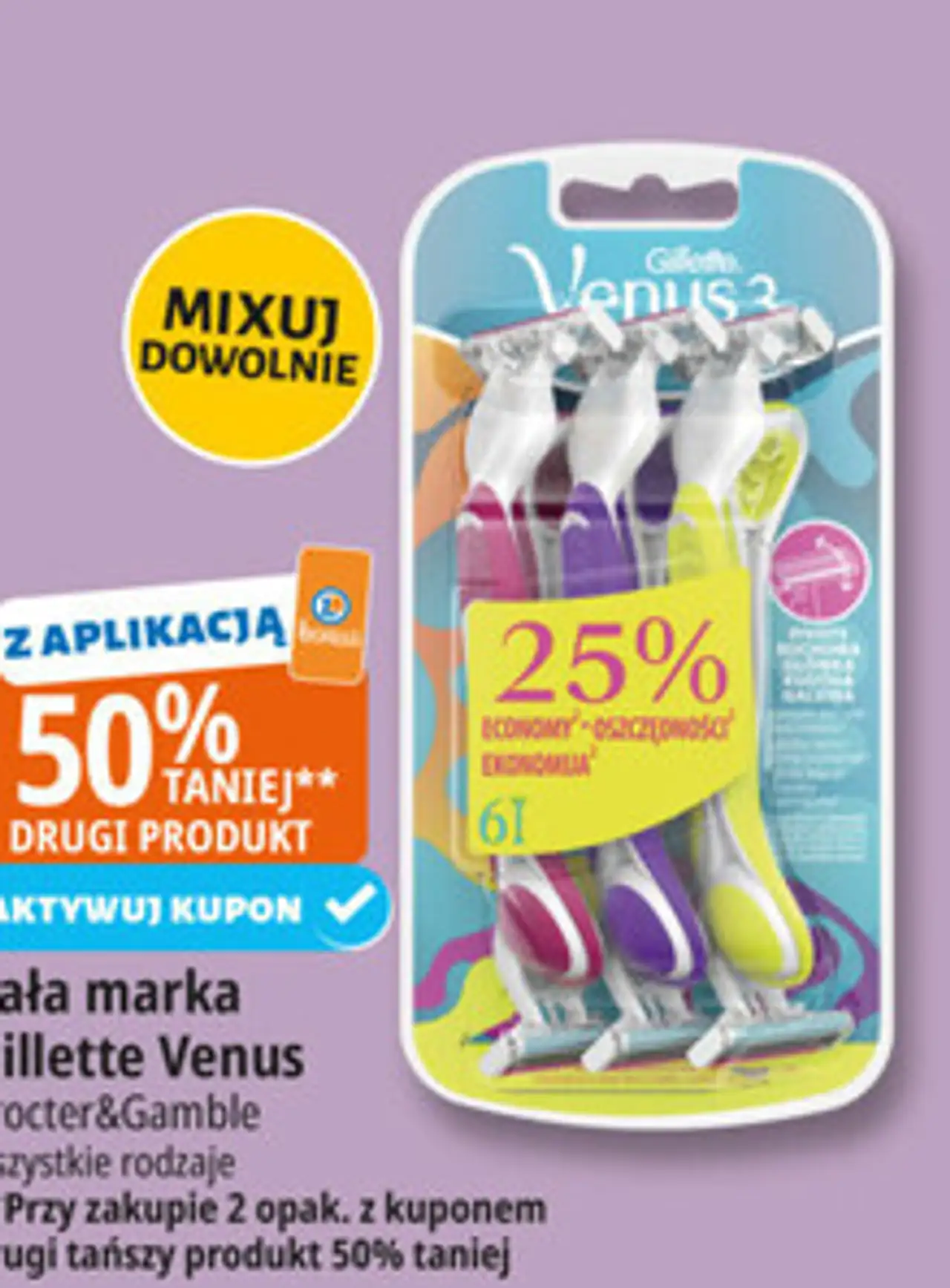 Cała marka Gillette Venus Procter&Gamble wszystkie rodzaje