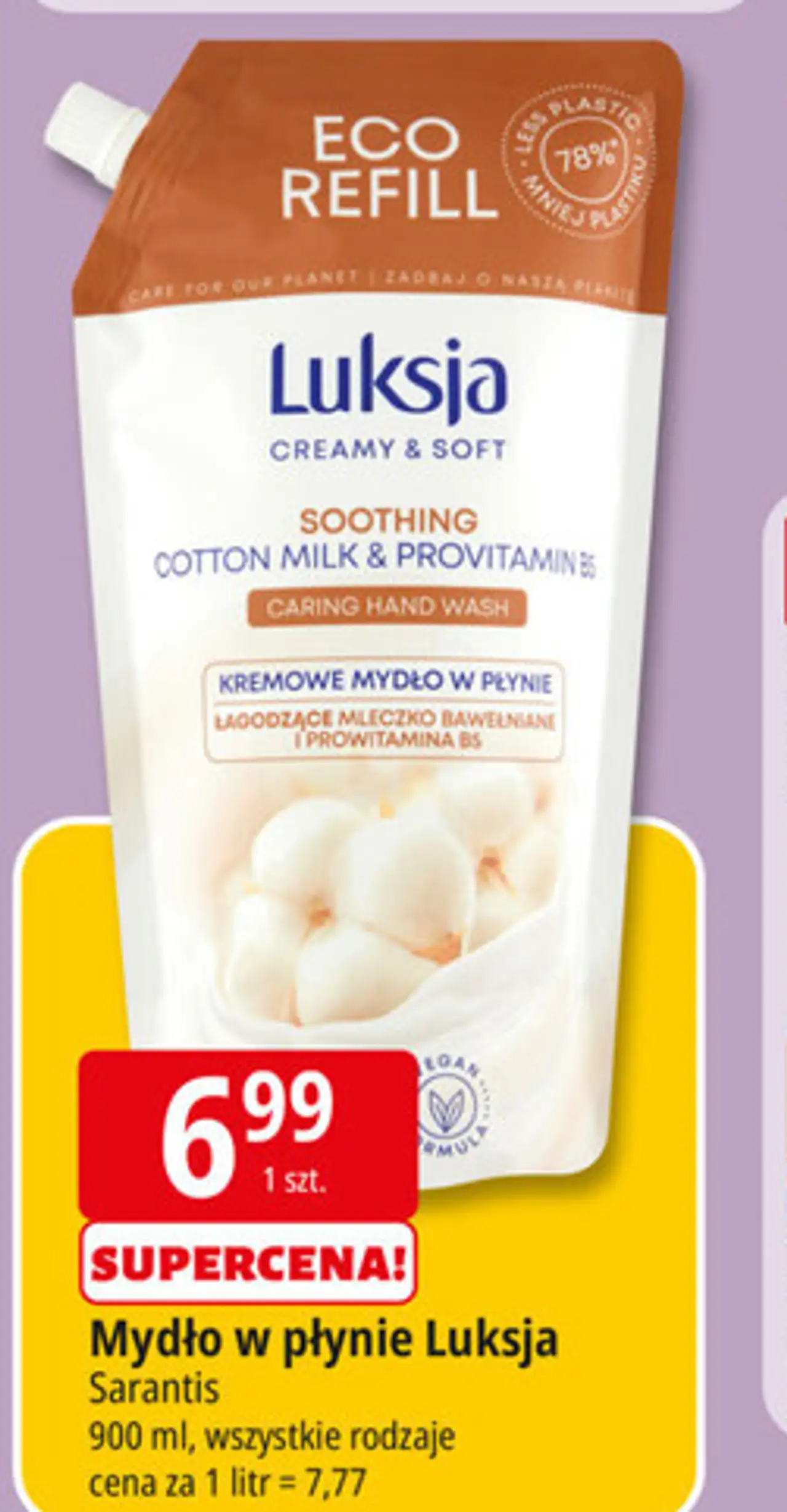 Mydło w płynie Luksja Sarantis 900 ml, wszystkie rodzaje