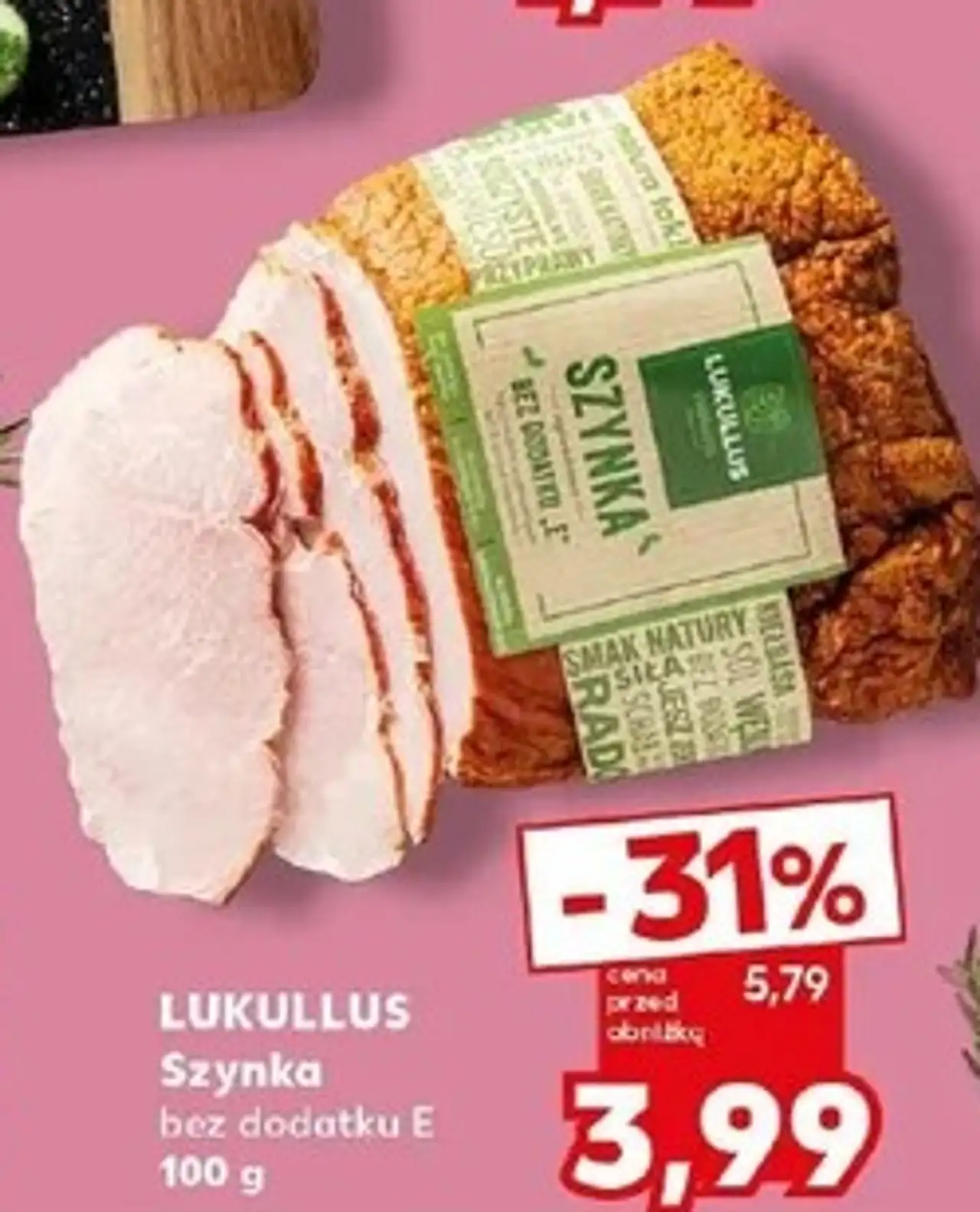 Szynka bez dodatku E