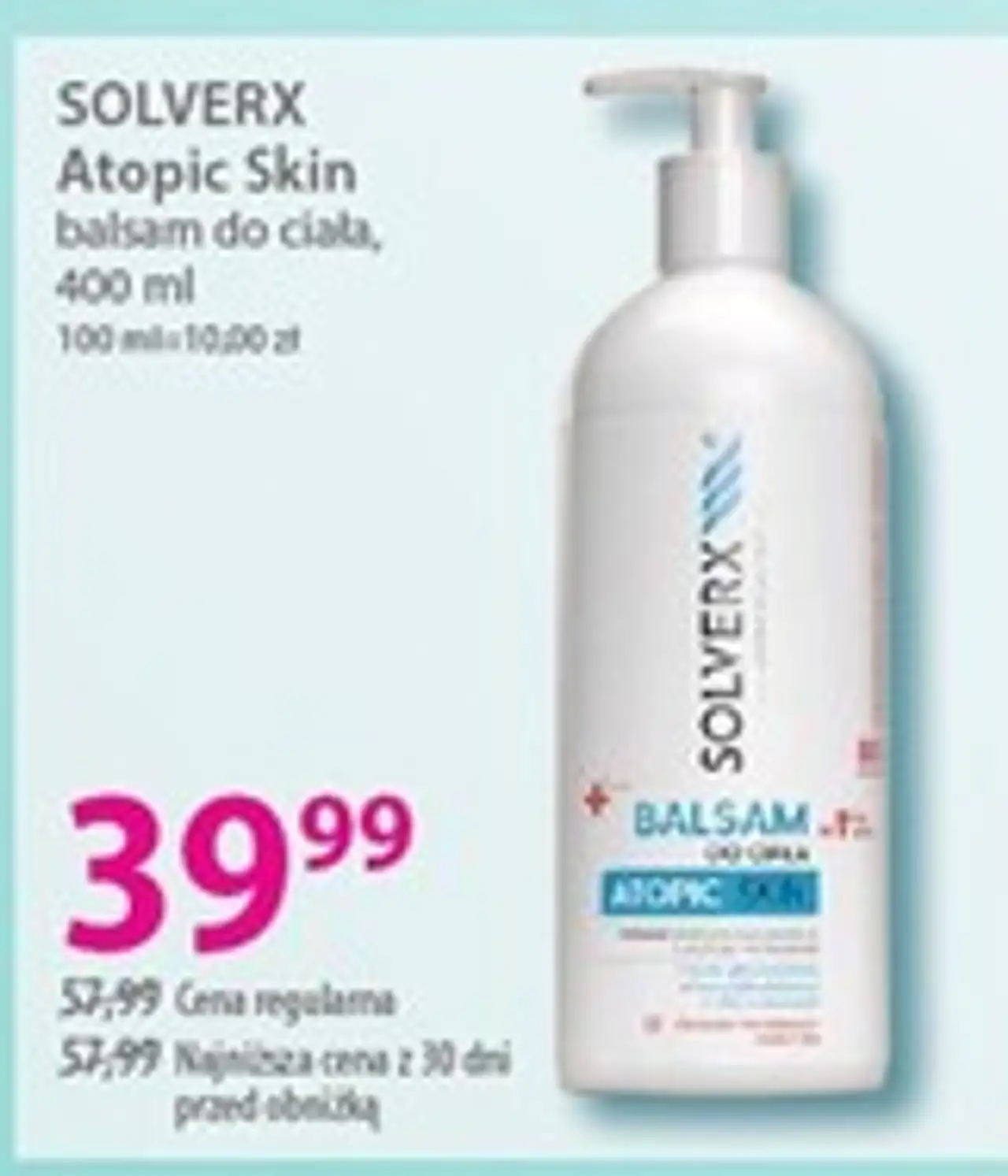 SOLVERX Atopic Skin balsam do ciała, 400 ml