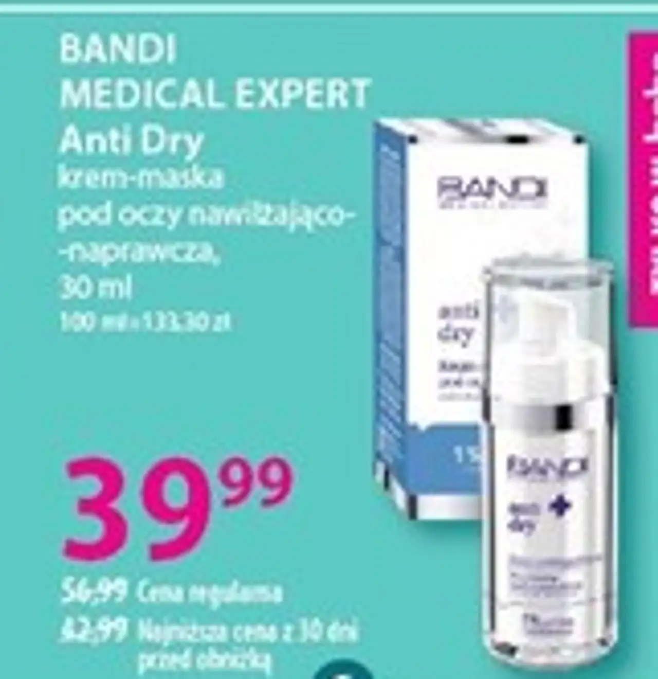 BANDI MEDICAL EXPERT Anti Dry krem-maska pod oczy nawilżająco-naprawcza, 30 ml
