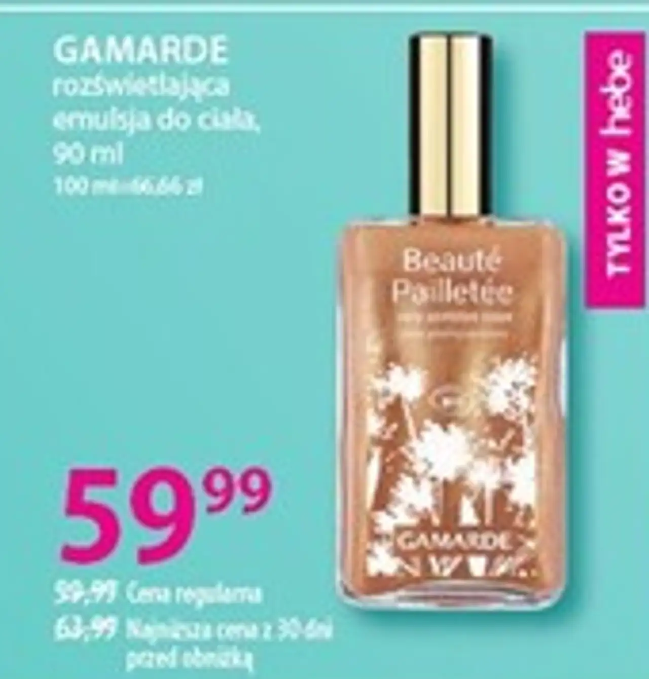 rozświetlająca emulsja do ciała, 90 ml