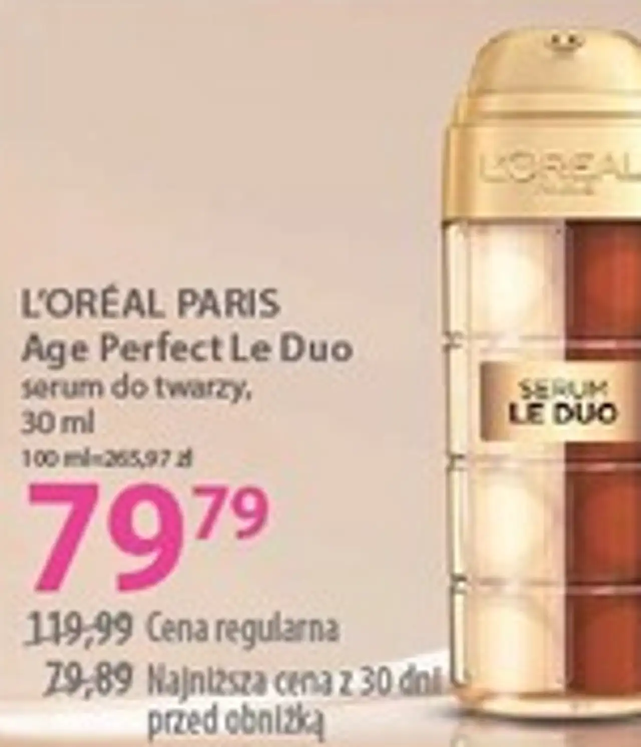 L'ORÉAL PARIS Age Perfect Le Duo serum do twarzy, 30 ml