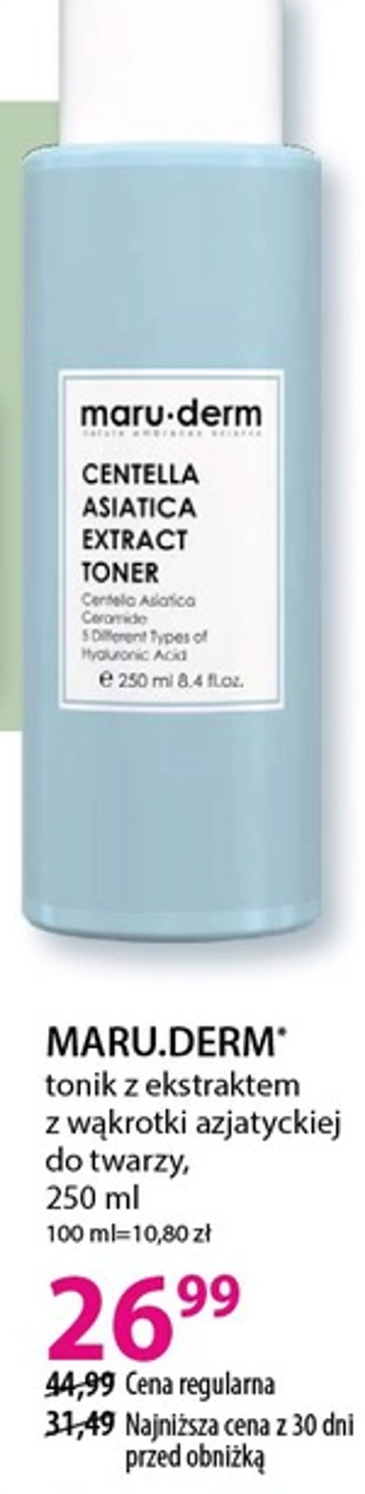 tonik z ekstraktem z wąkrotki azjatyckiej do twarzy, 250 ml MARU.DERM*