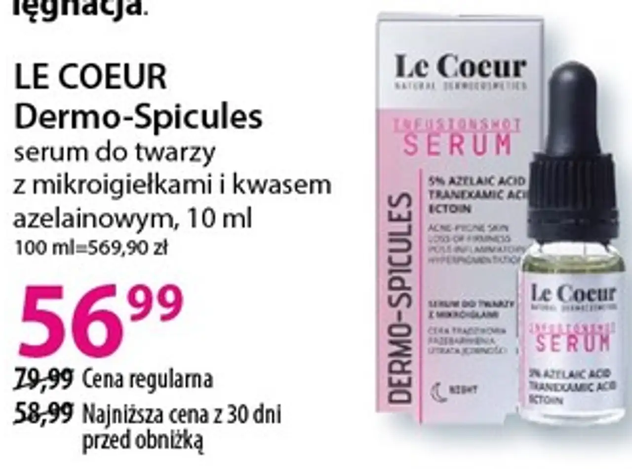 LE COEUR Dermo-Spicules serum do twarzy z mikroigiełkami i kwasem azelainowym, 10 ml