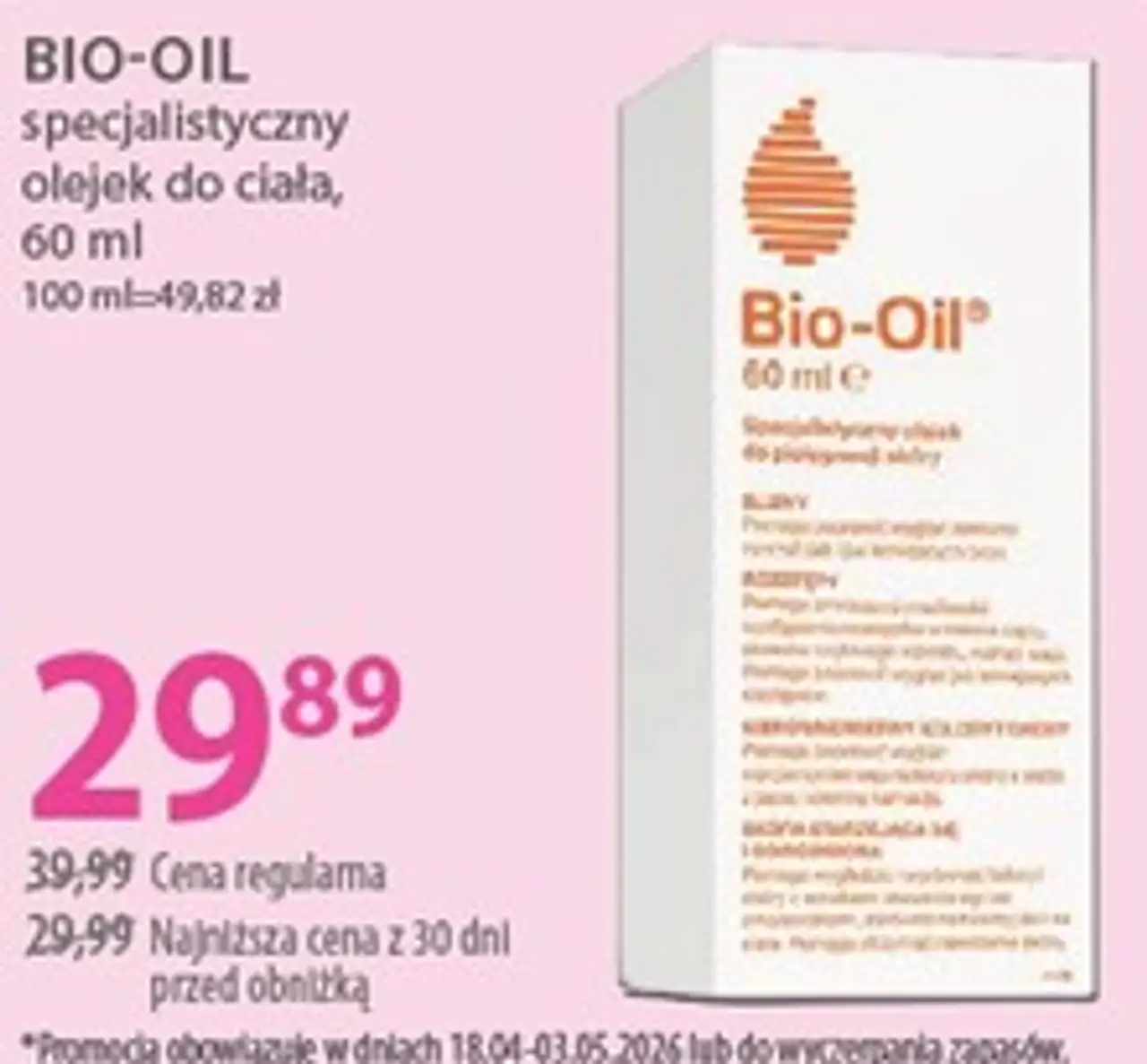 BIO-OIL specjalistyczny olejek do ciała, 60 ml