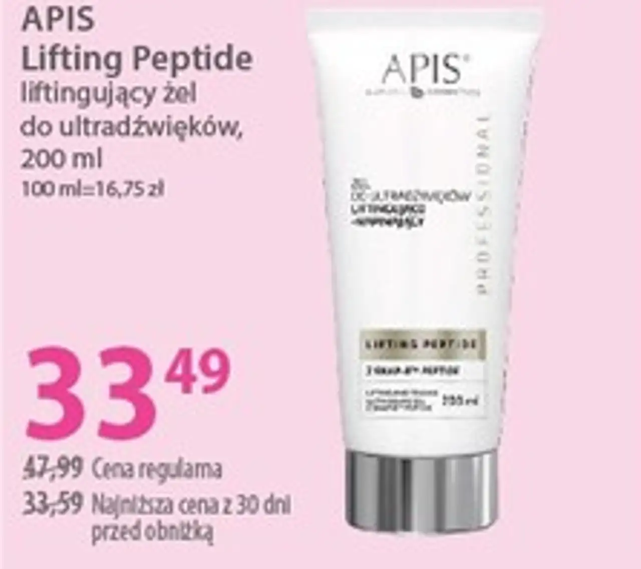 APIS Lifting Peptide liftingujący żel do ultradźwięków, 200 ml