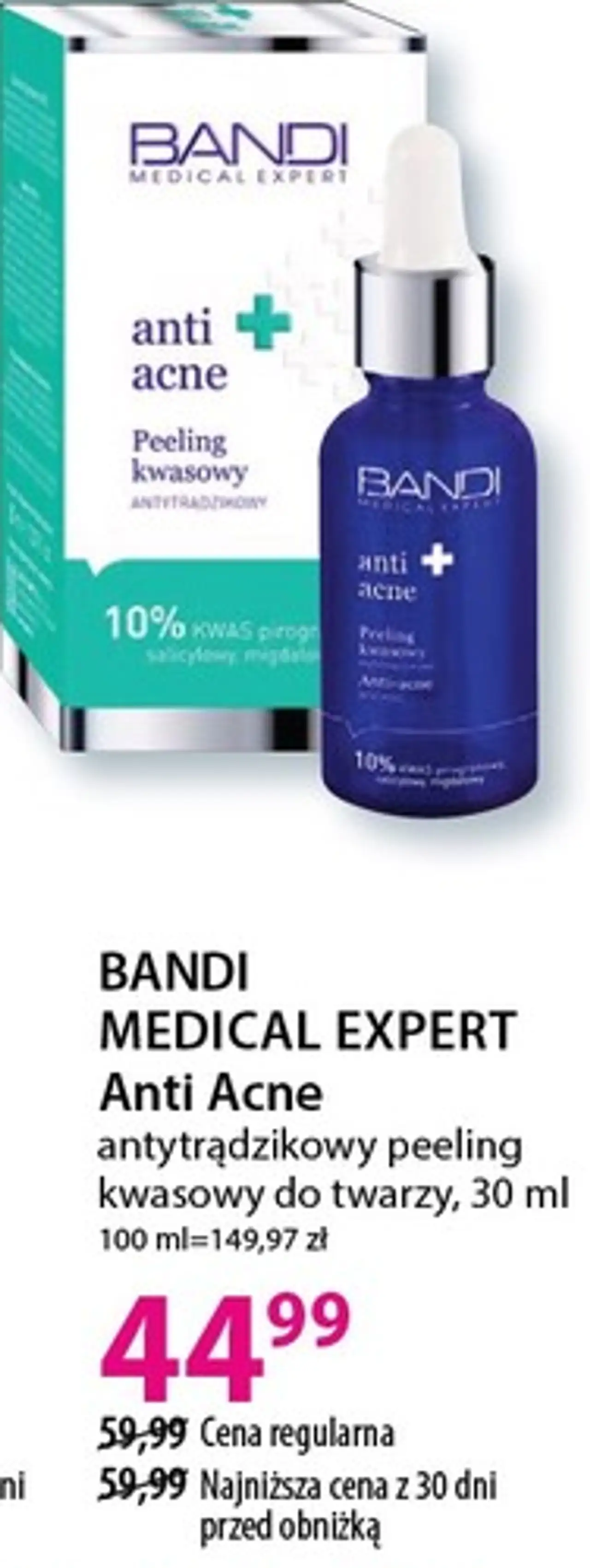 BANDI MEDICAL EXPERT Anti Acne antytrądzikowy peeling kwasowy do twarzy, 30 ml