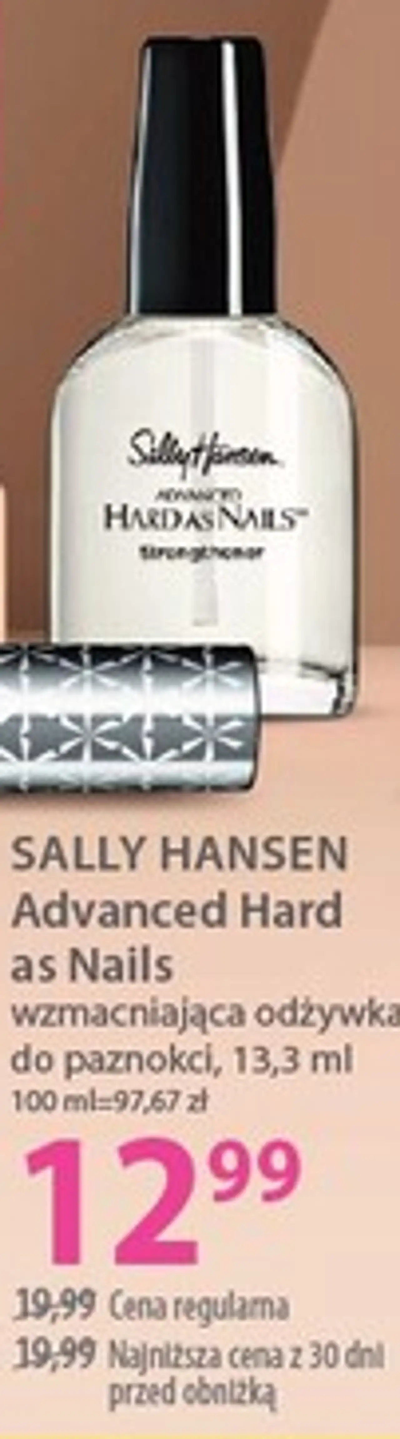 SALLY HANSEN Advanced Hard as Nails wzmacniająca odżywka do paznokci, 13,3 ml