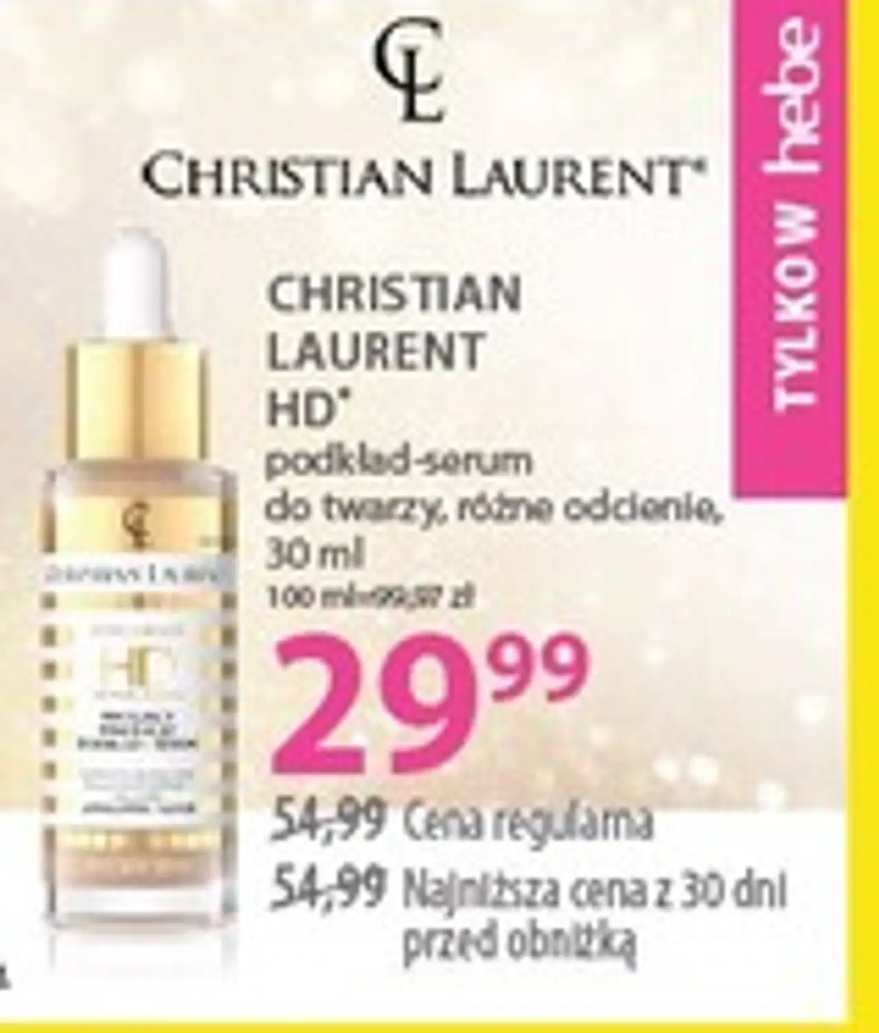 CHRISTIAN LAURENT HD podkład-serum do twarzy, różne odcienie, 30 ml