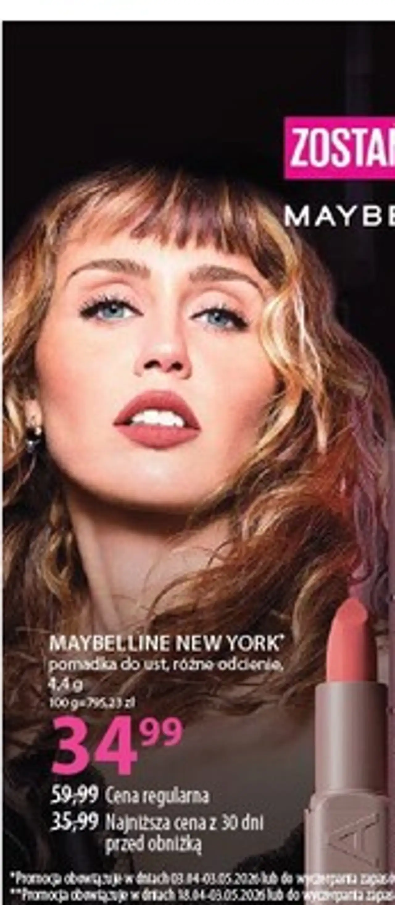 MAYBELLINE NEW YORK* pomadka do ust, różne odcienie, 4,4 g