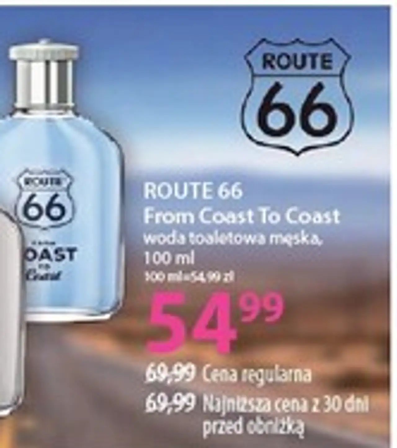 ROUTE 66 From Coast To Coast woda toaletowa męska, 100 ml