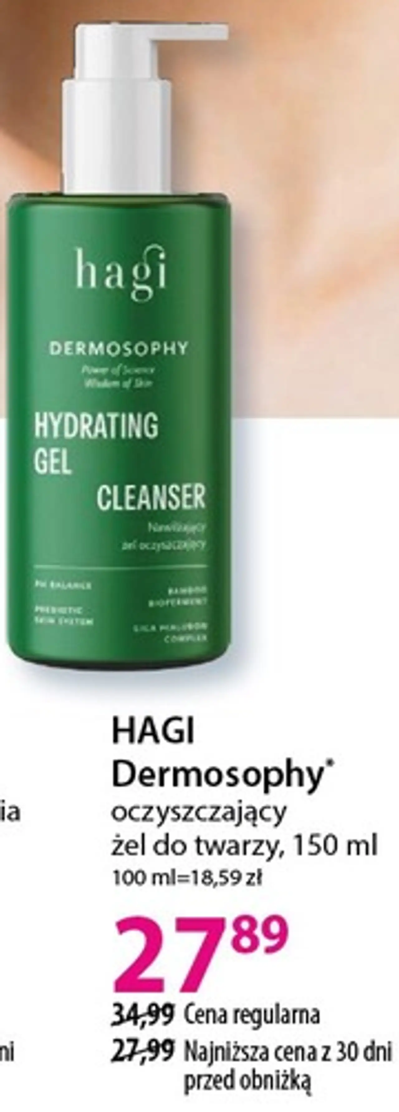 Dermosophy* oczyszczający żel do twarzy, 150 ml HAGI