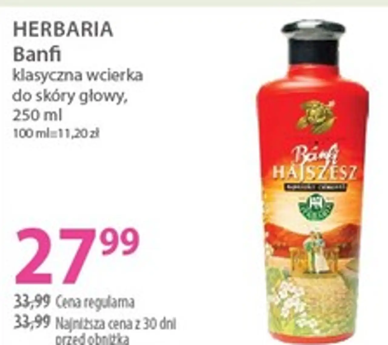 HERBARIA Banfi klasyczna wcierka do skóry głowy, 250 ml