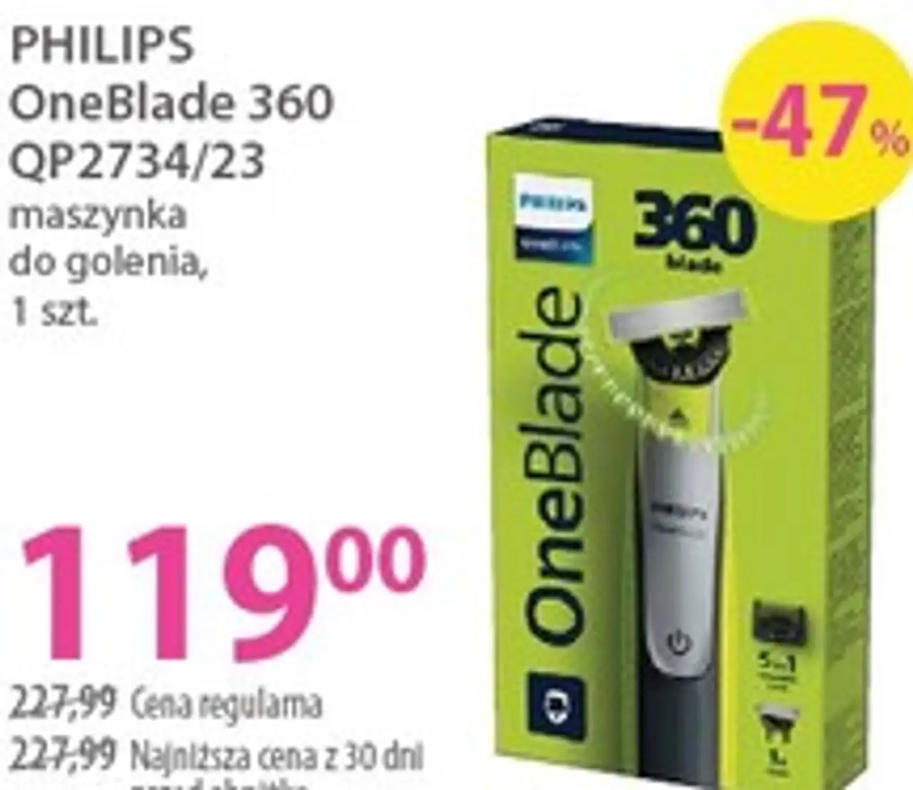 PHILIPS OneBlade 360 QP2734/23 maszynka do golenia, 1 szt.