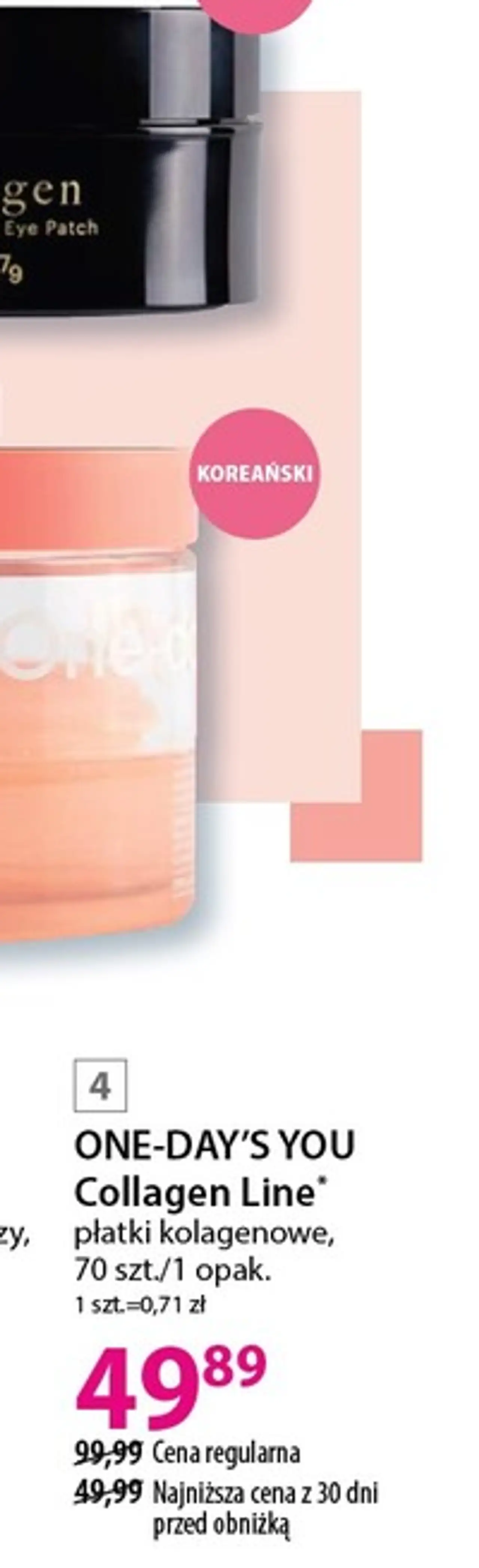 ONE-DAY'S YOU Collagen Line* płatki kolagenowe, 70 szt./1 opak.