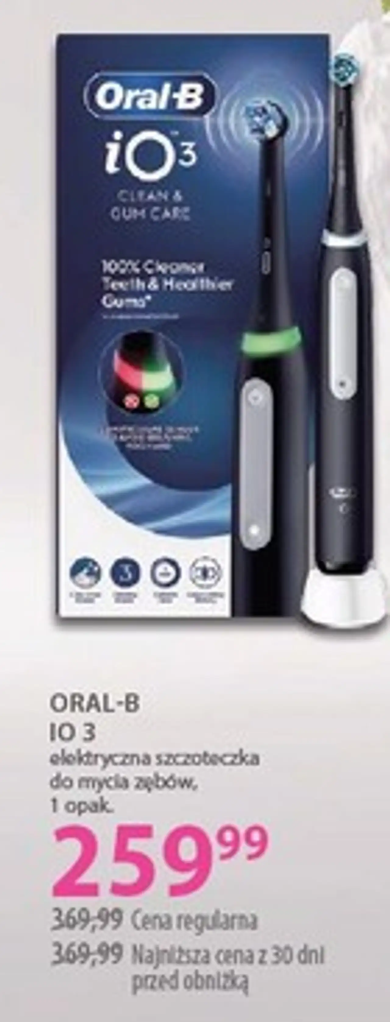 ORAL-B iO 3 elektryczna szczoteczka do mycia zębów, 1 opak.