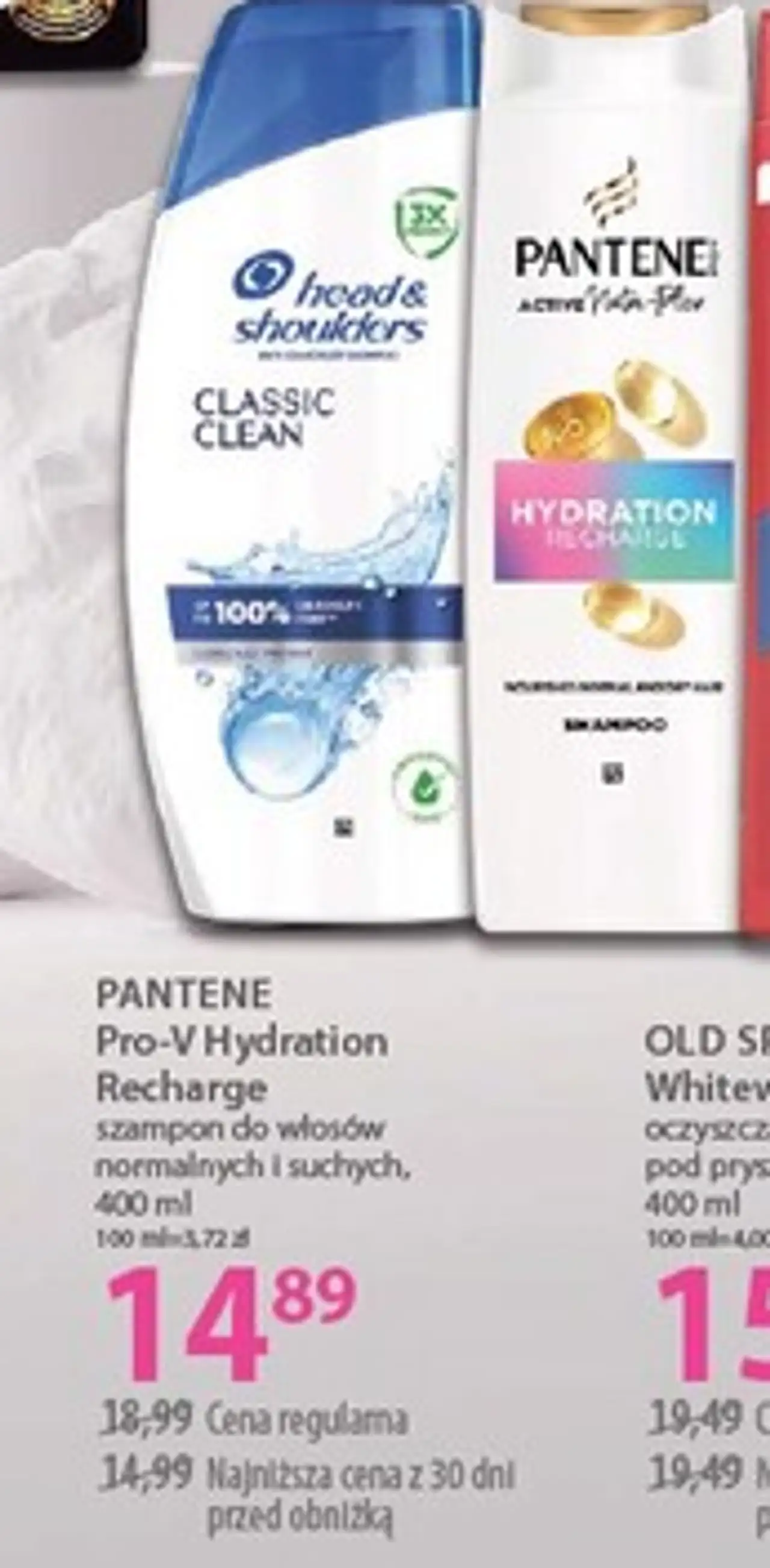 PANTENE Pro-V Hydration Recharge szampon do włosów normalnych i suchych, 400 ml