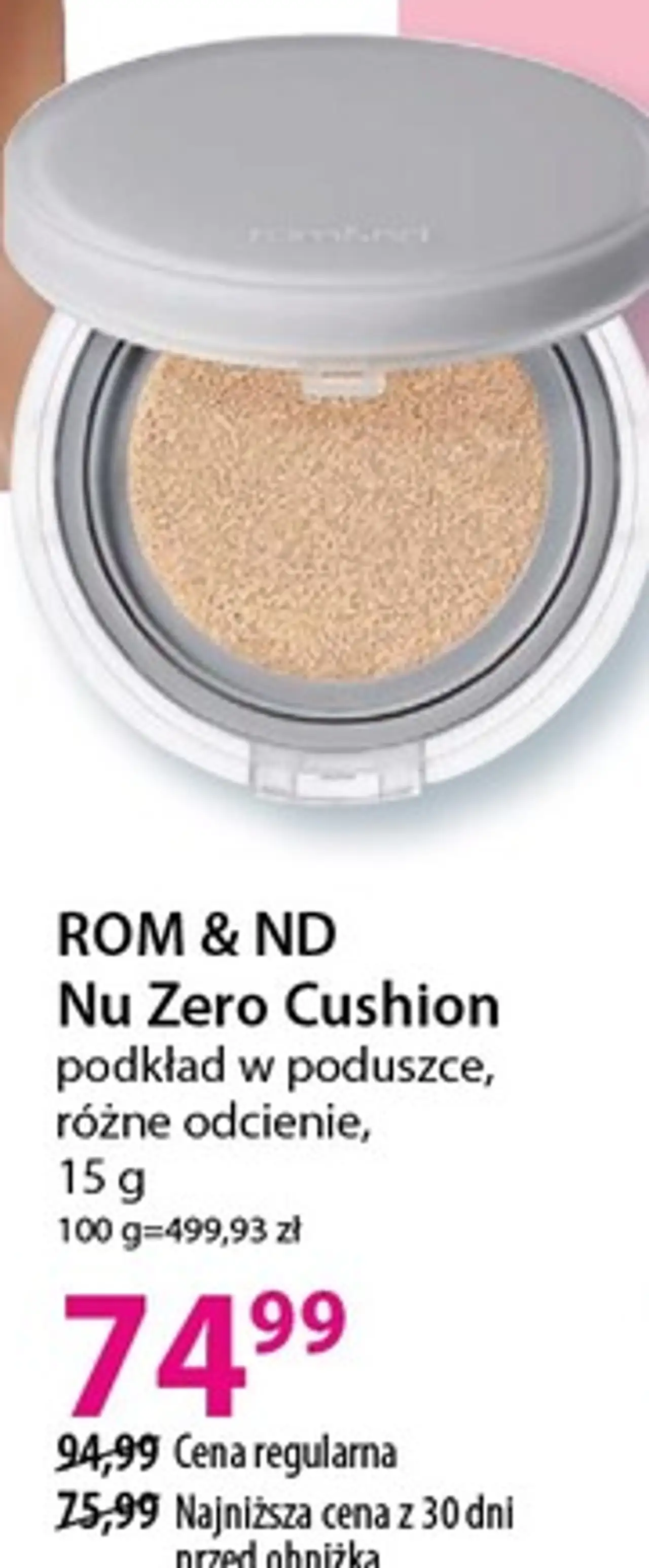 ROM & ND Nu Zero Cushion podkład w poduszce, różne odcienie, 15 g