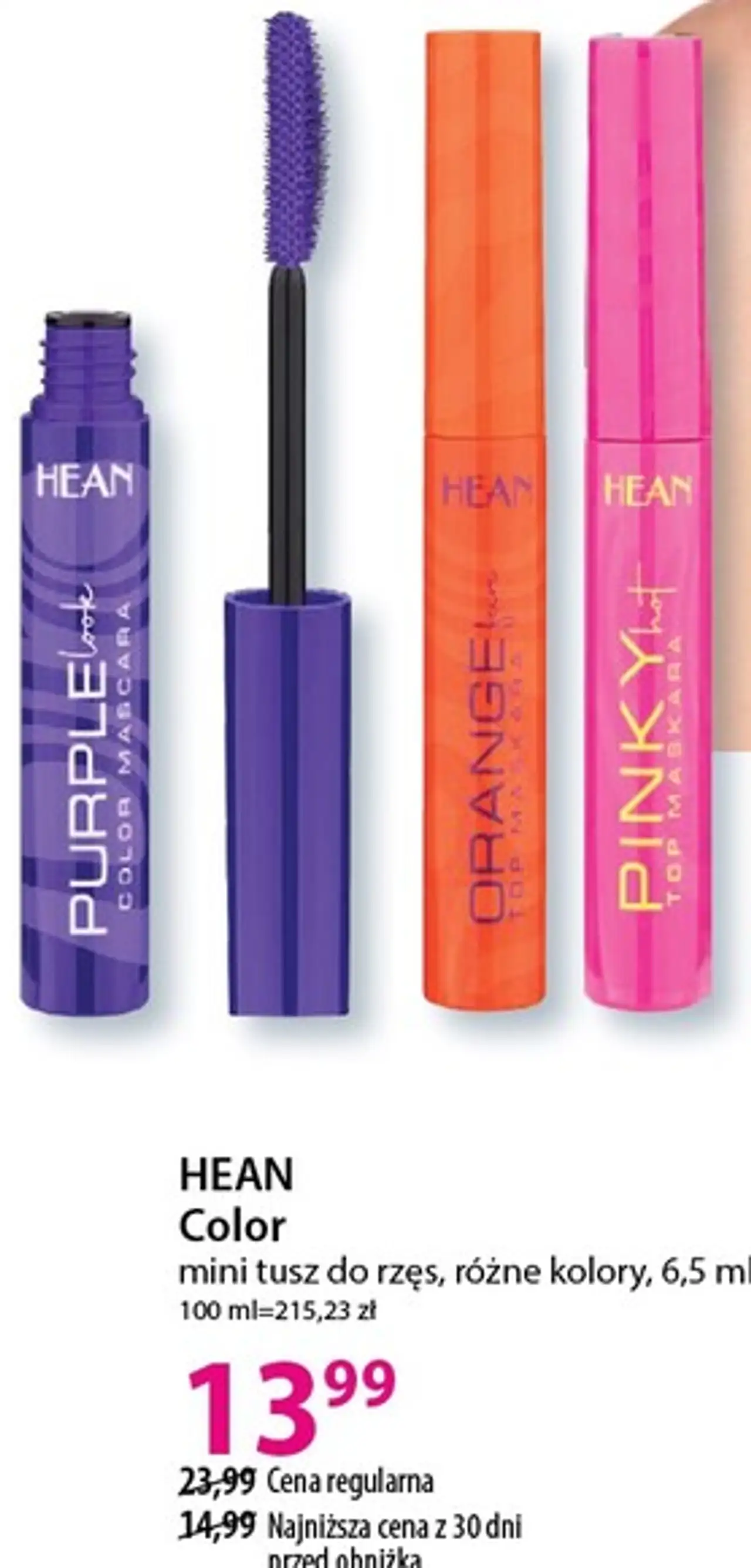 HEAN Color mini tusz do rzęs, różne kolory, 6,5 ml