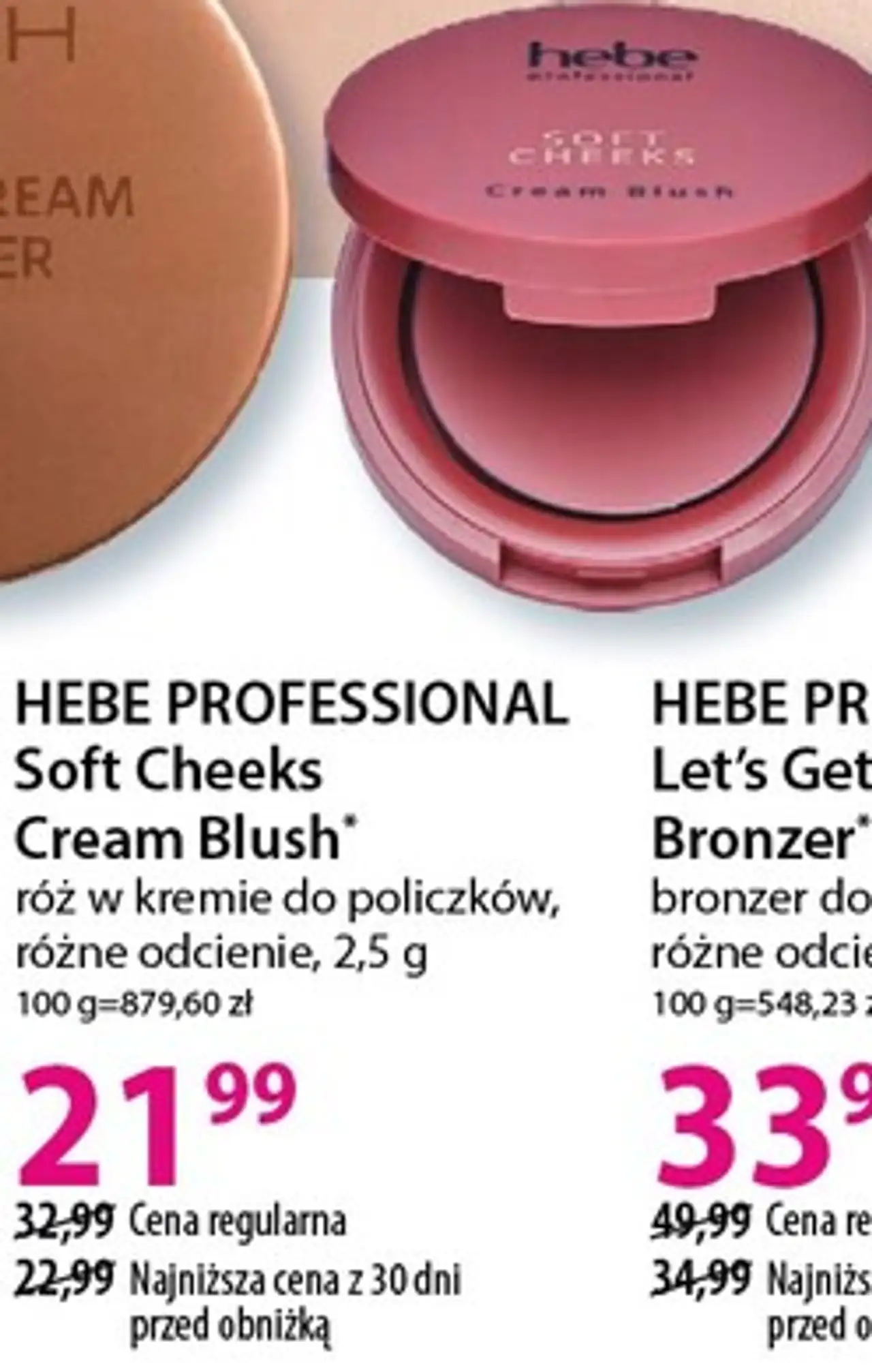 HEBE PROFESSIONAL Soft Cheeks Cream Blush róż w kremie do policzków, różne odcienie, 2,5 g