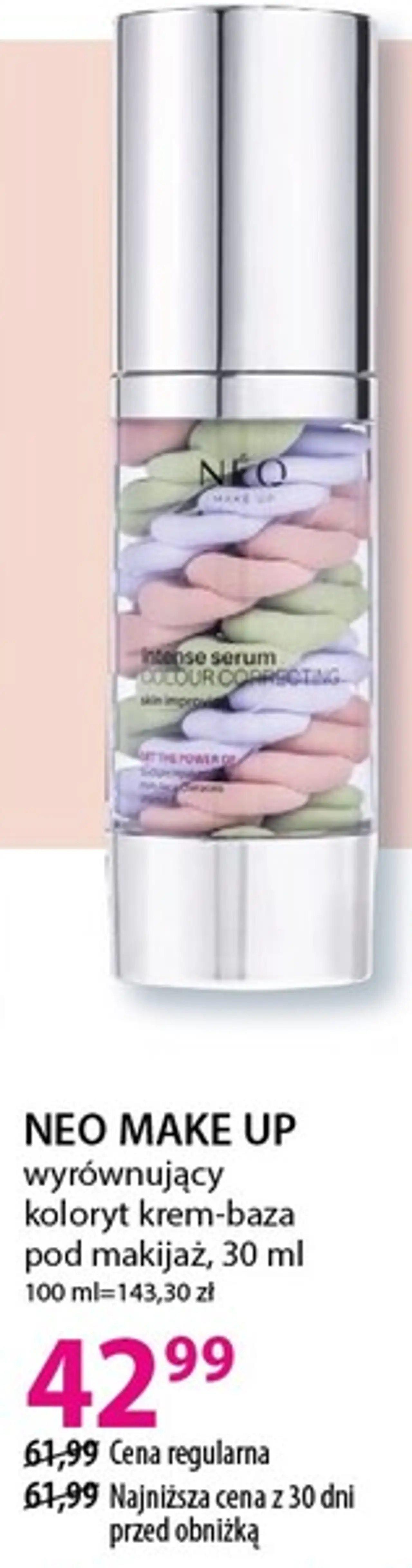 wyrównujący koloryt krem-baza pod makijaż, 30 ml NEO MAKE UP