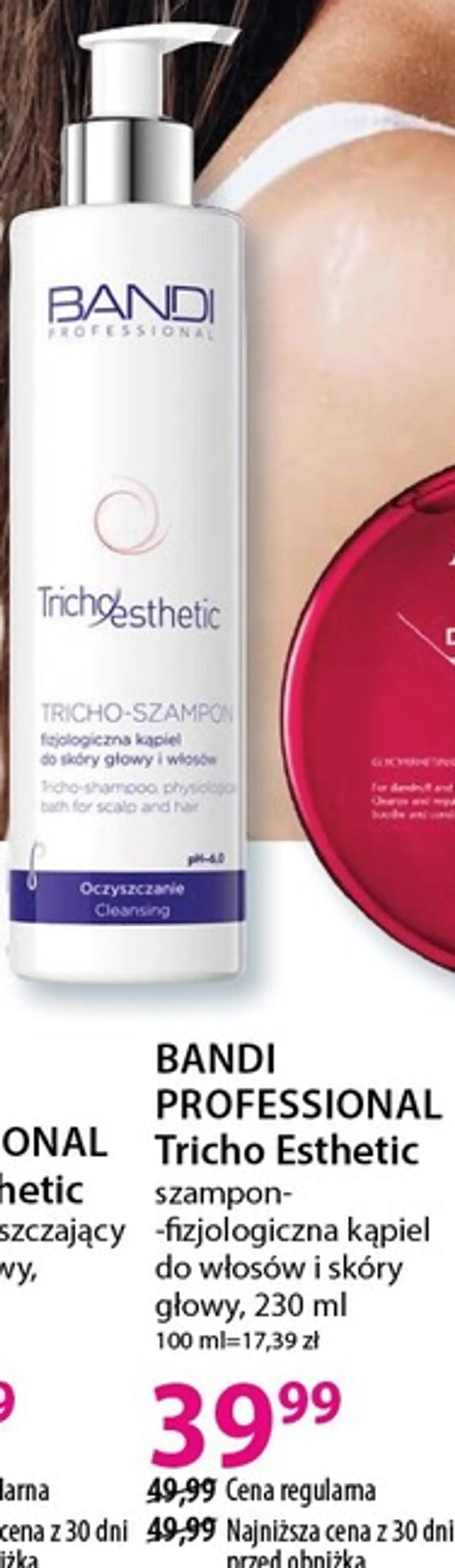 BANDI PROFESSIONAL Tricho Esthetic szampon-fizjologiczna kąpiel do włosów i skóry głowy, 230 ml