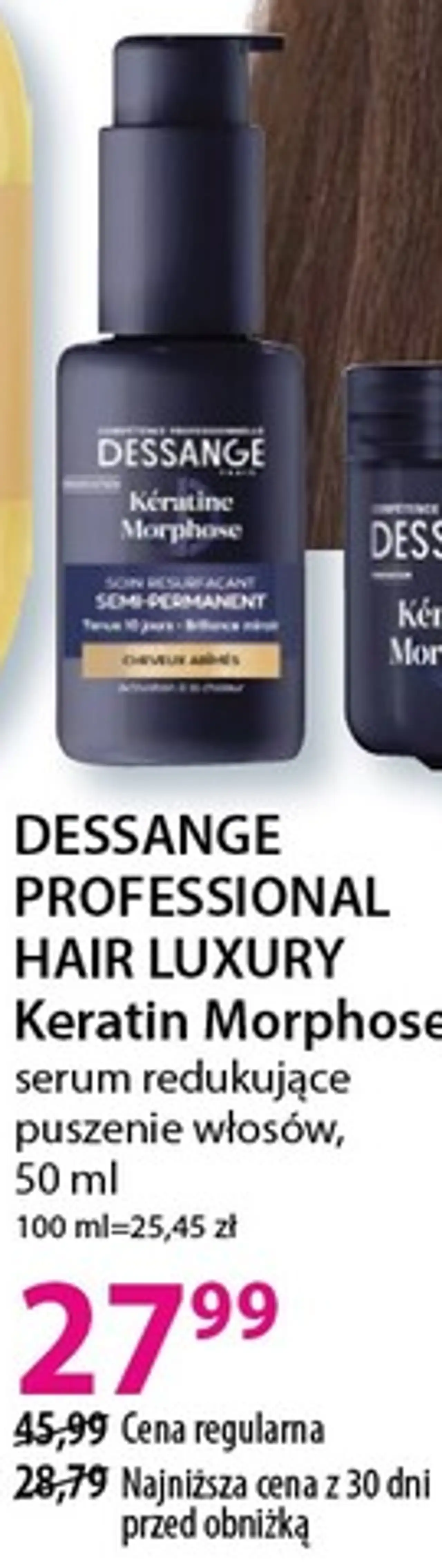 DESSANGE PROFESSIONAL HAIR LUXURY Keratin Morphose serum redukujące puszenie włosów, 50 ml