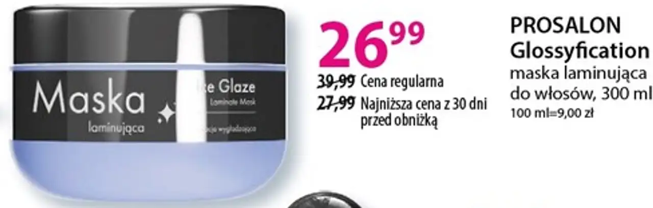PROSALON Glossyfication maska laminująca do włosów, 300 ml
