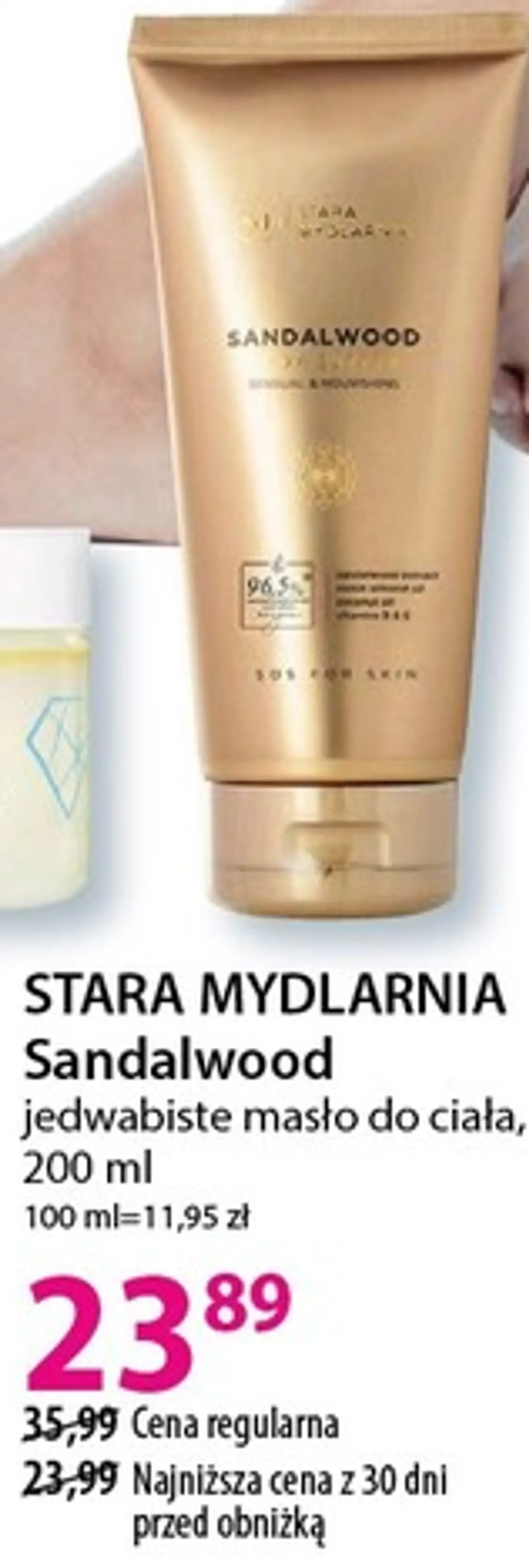 STARA MYDLARNIA Sandalwood jedwabiste masło do ciała, 200 ml