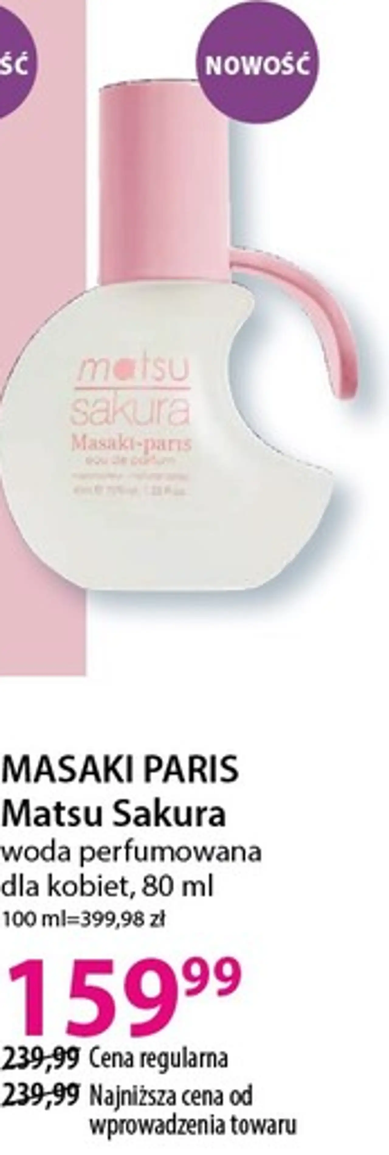MASAKI PARIS Matsu Sakura woda perfumowana dla kobiet, 80 ml