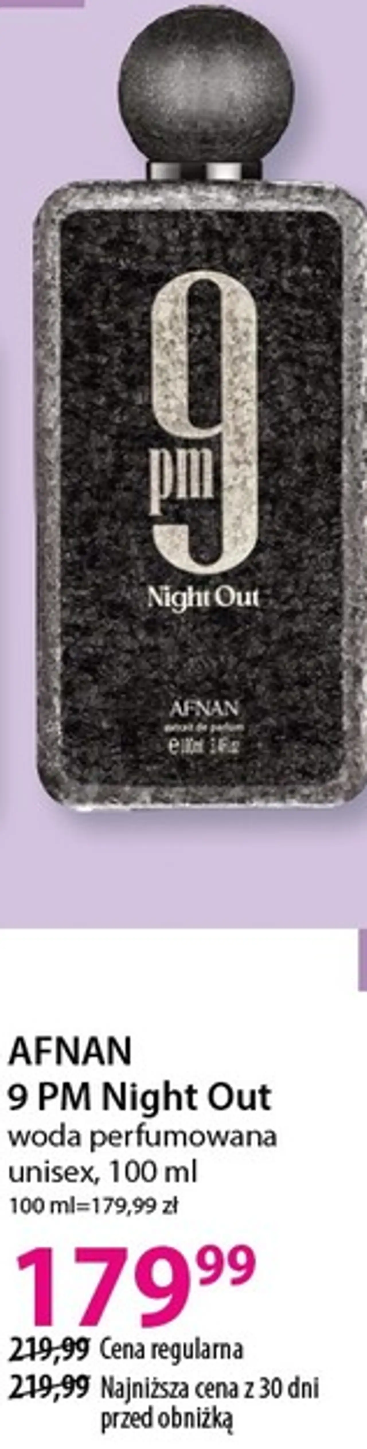 AFNAN 9 PM Night Out woda perfumowana unisex, 100 ml