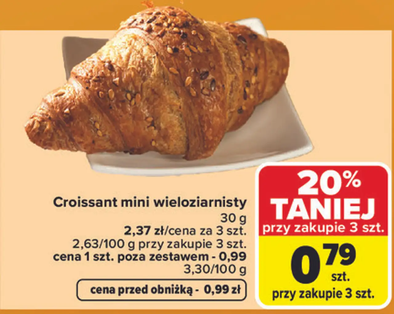 Croissant mini wieloziarnisty 30 g