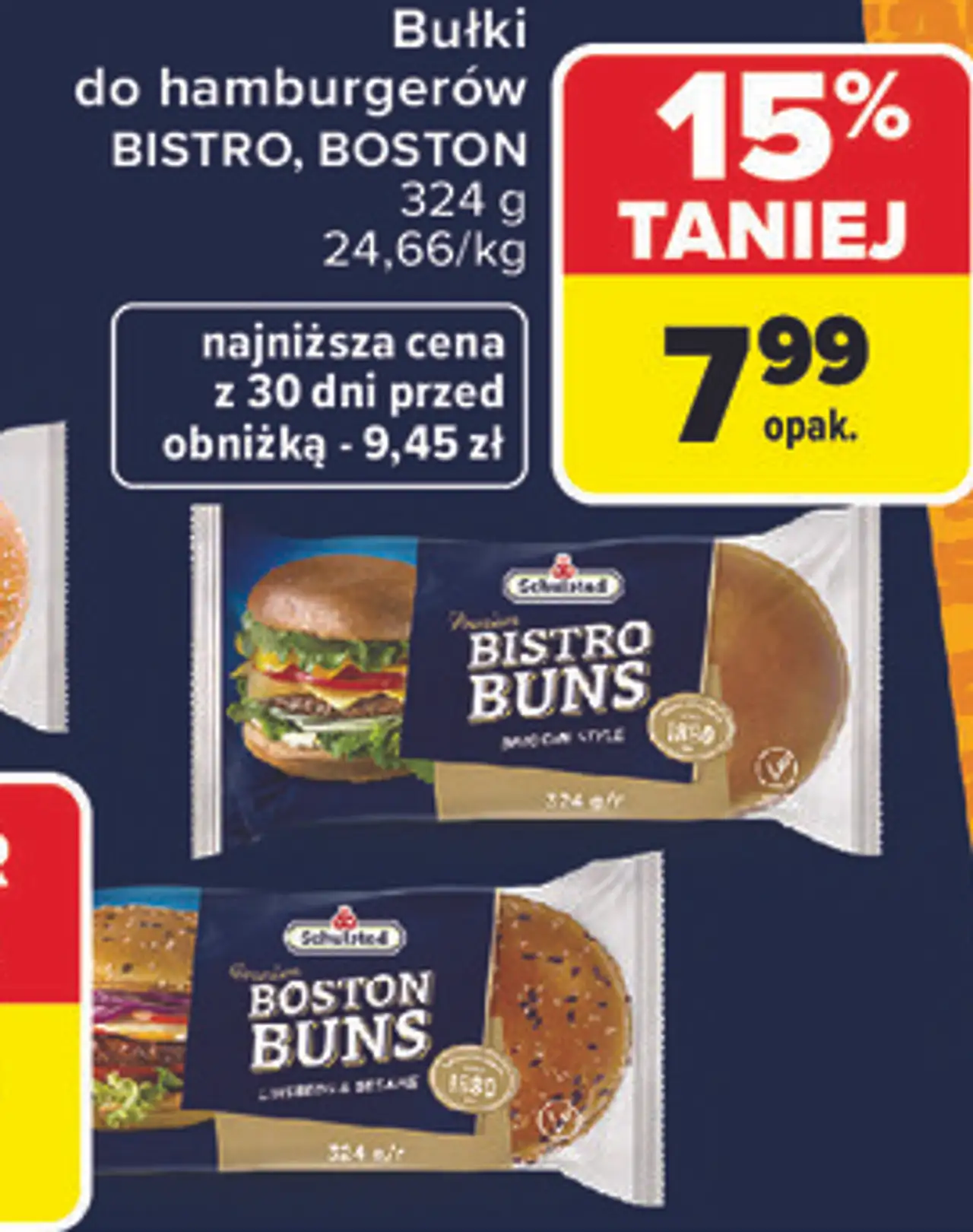 Bułki do hamburgerów BISTRO, BOSTON Schulstad 324 g