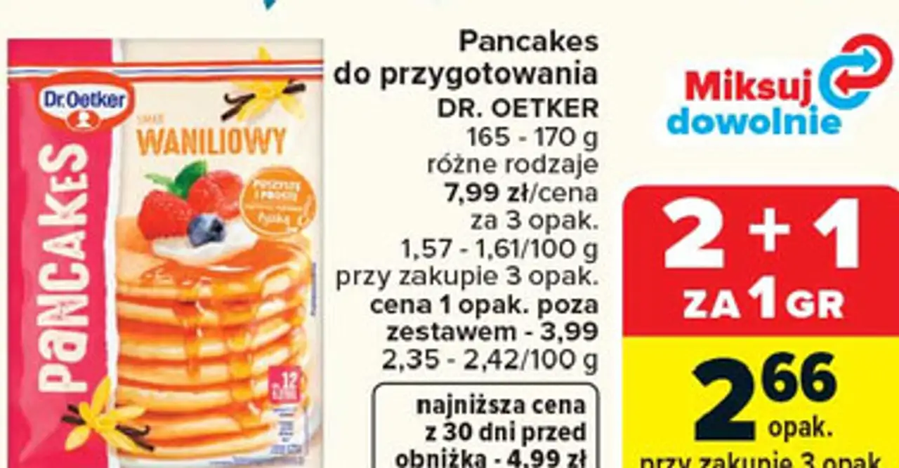 Pancakes do przygotowania DR. OETKER 165 - 170 g
