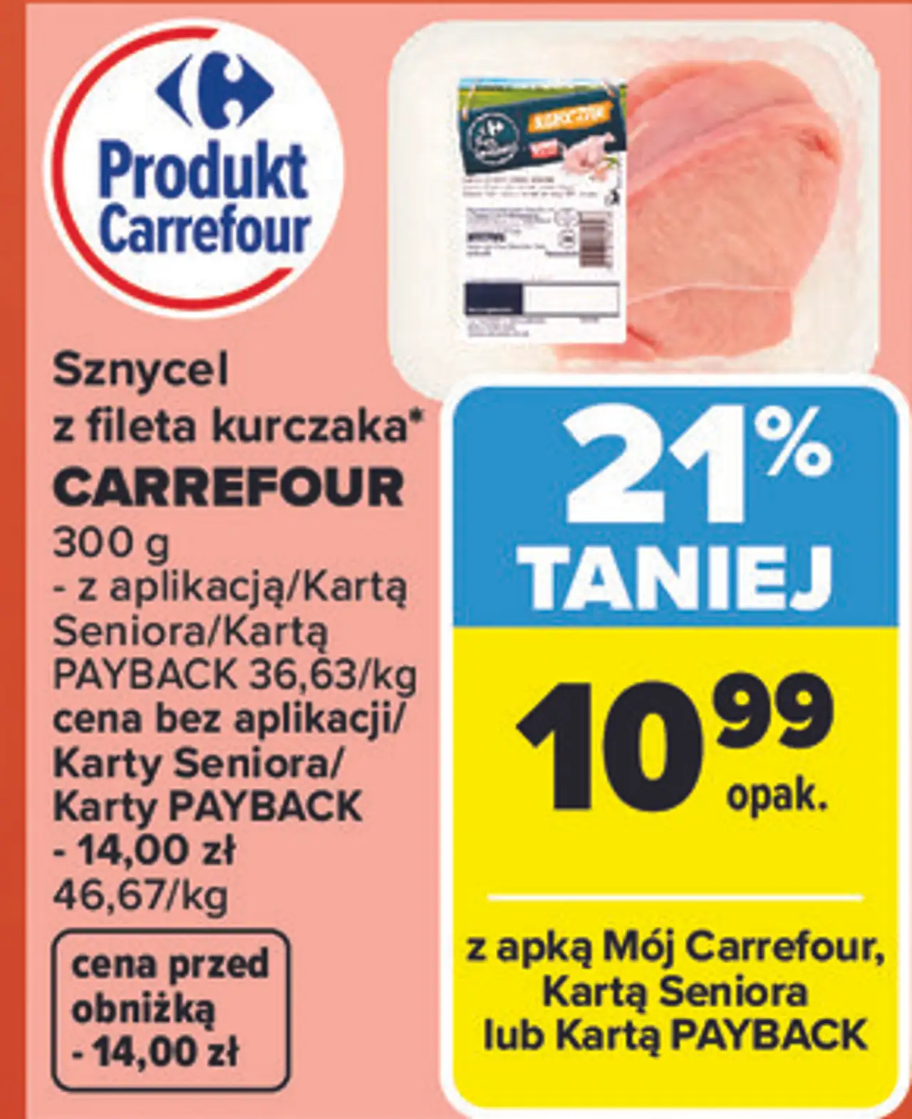 Sznycel z fileta kurczaka* CARREFOUR
