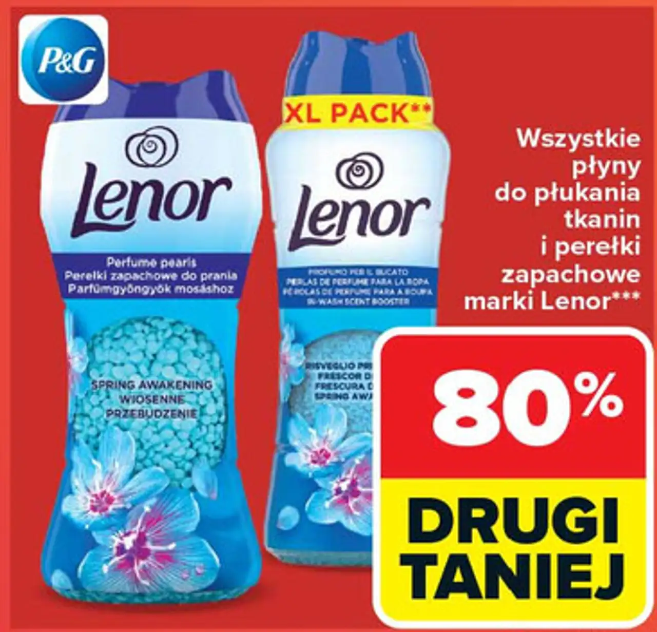 Wszystkie płyny do płukania tkanin i perełki zapachowe marki Lenor